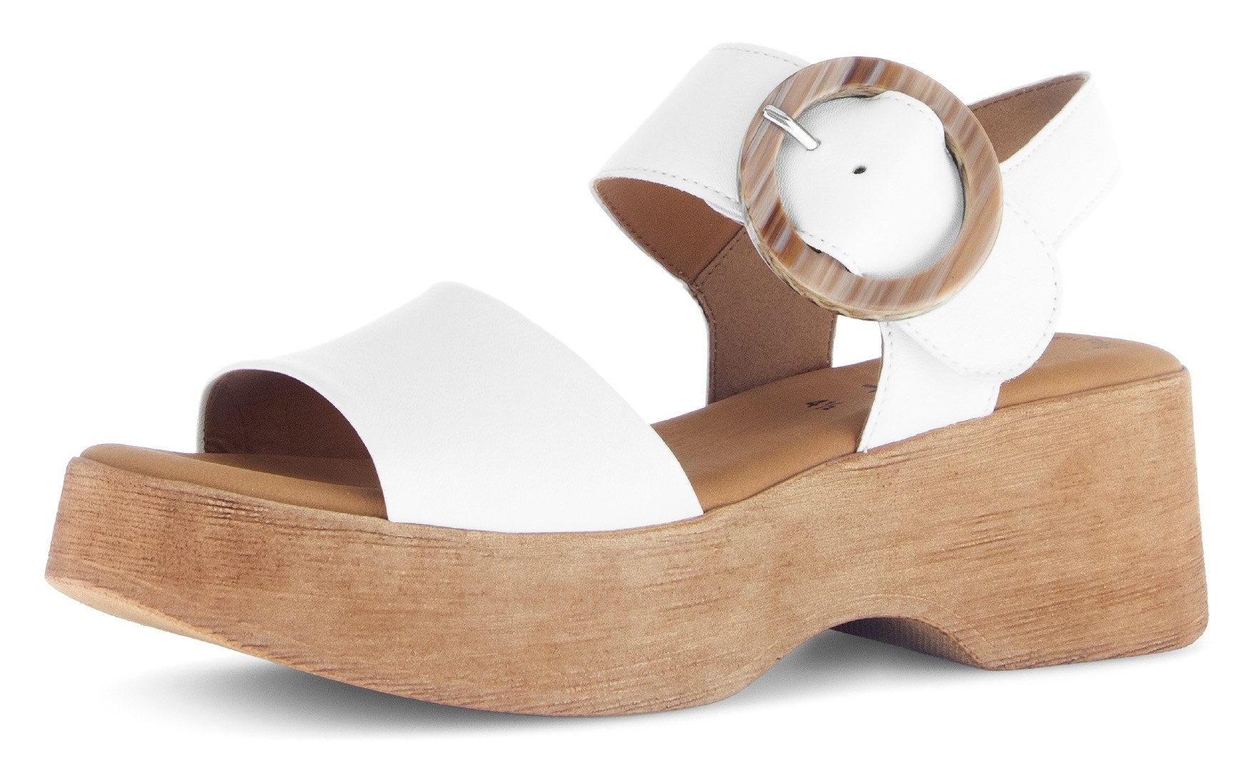 Gabor Sandalette, Sommerschuh, Riemchensandale mit Plateau in Holzoptik günstig online kaufen