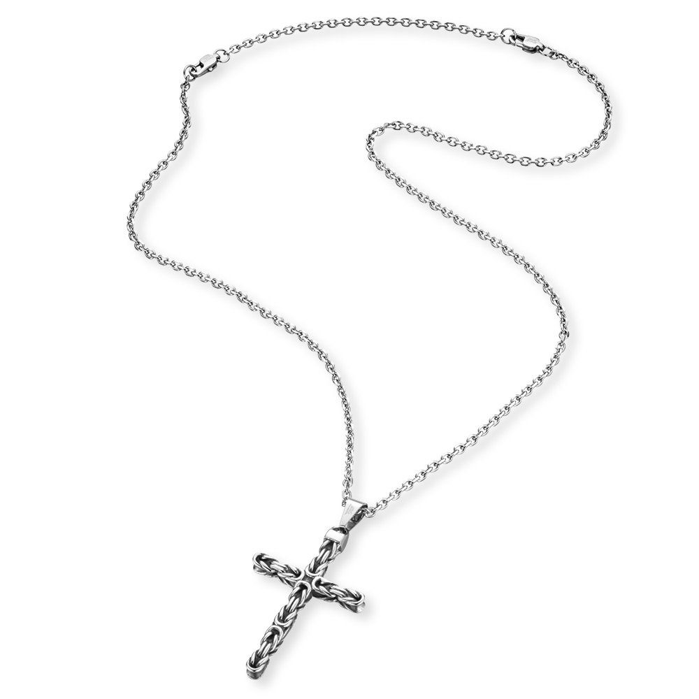 Save Brave Kreuzanhänger Save Brave Halskette SBN-DAN Edelstahl mit Kreuz Anhänger (1-tlg)