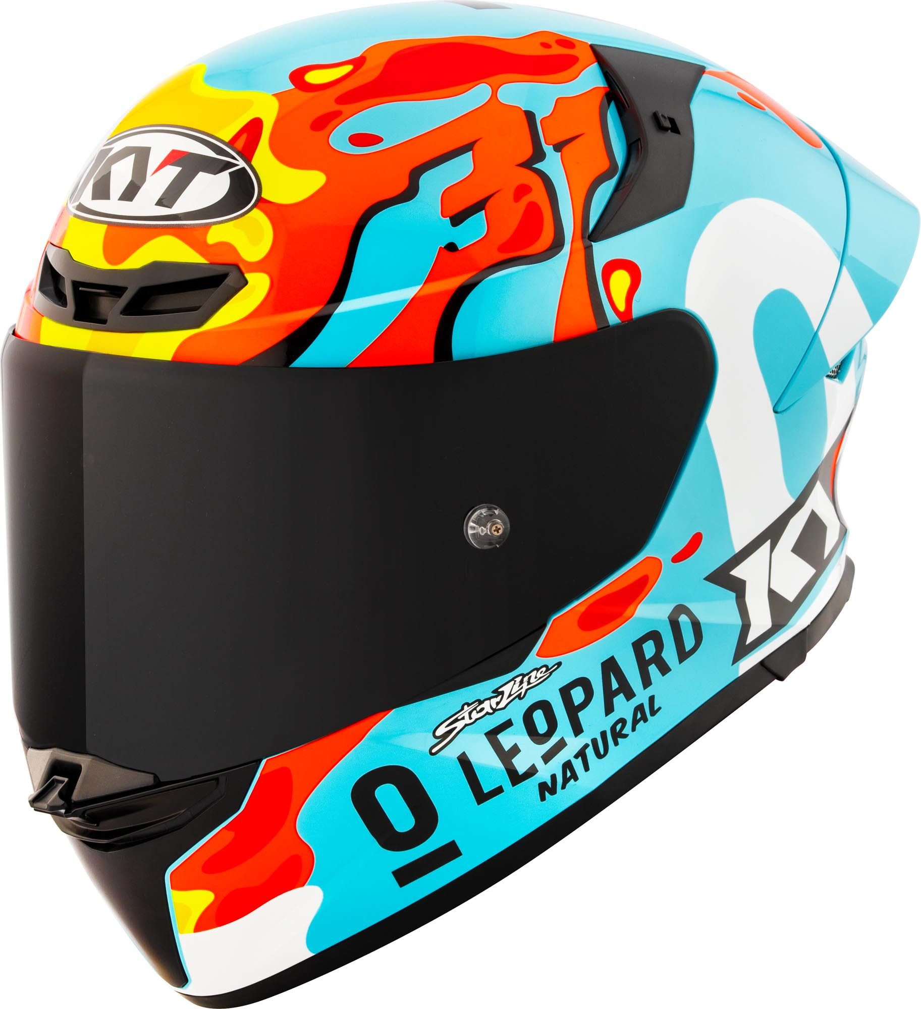 KYT Motorradhelm TT-Revo Leopard Replica Aragon Helm, vorbereitet für Pinlockscheibe