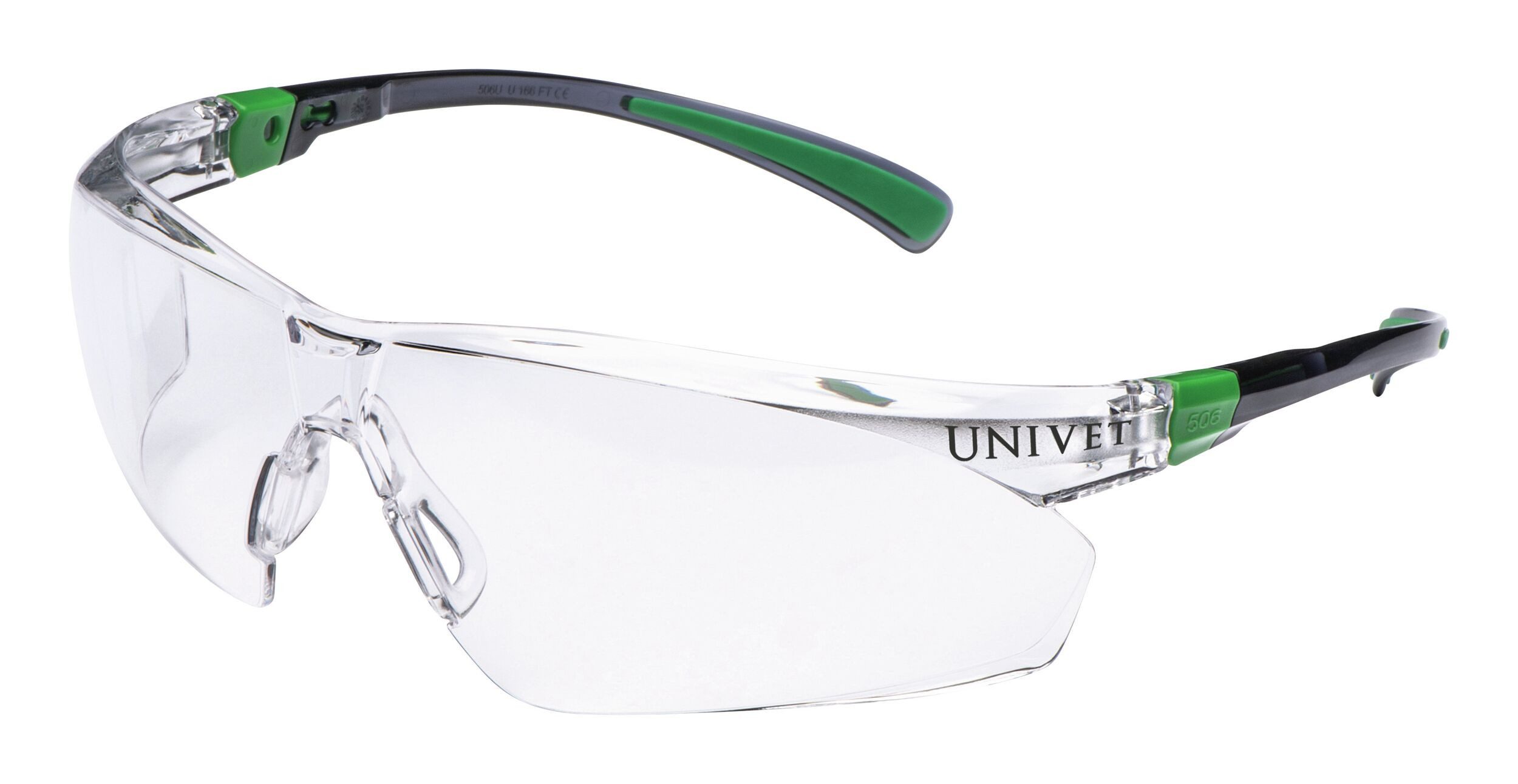 Univet Arbeitsschutzbrille, Schutzbrille 506 UP schwarz grün
