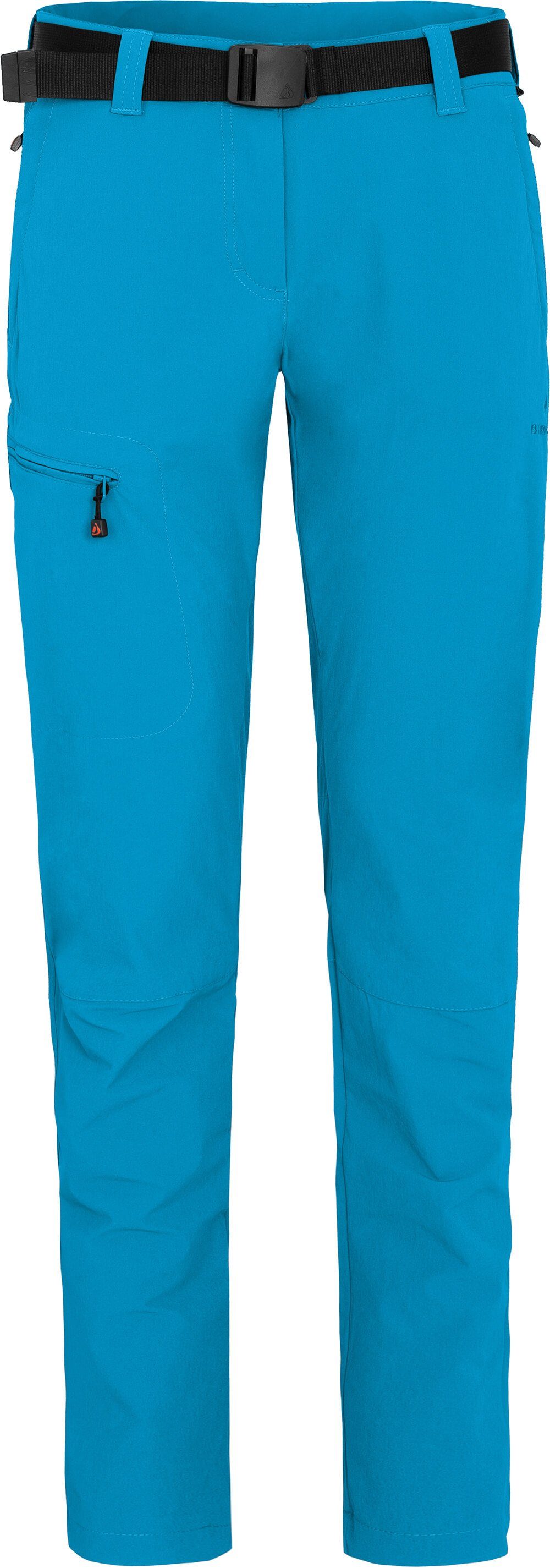 pflegeleicht, Wanderhose, Damen Normalgrößen, blau Outdoorhose Ozean (slim) Bergson MENA vielseitig,