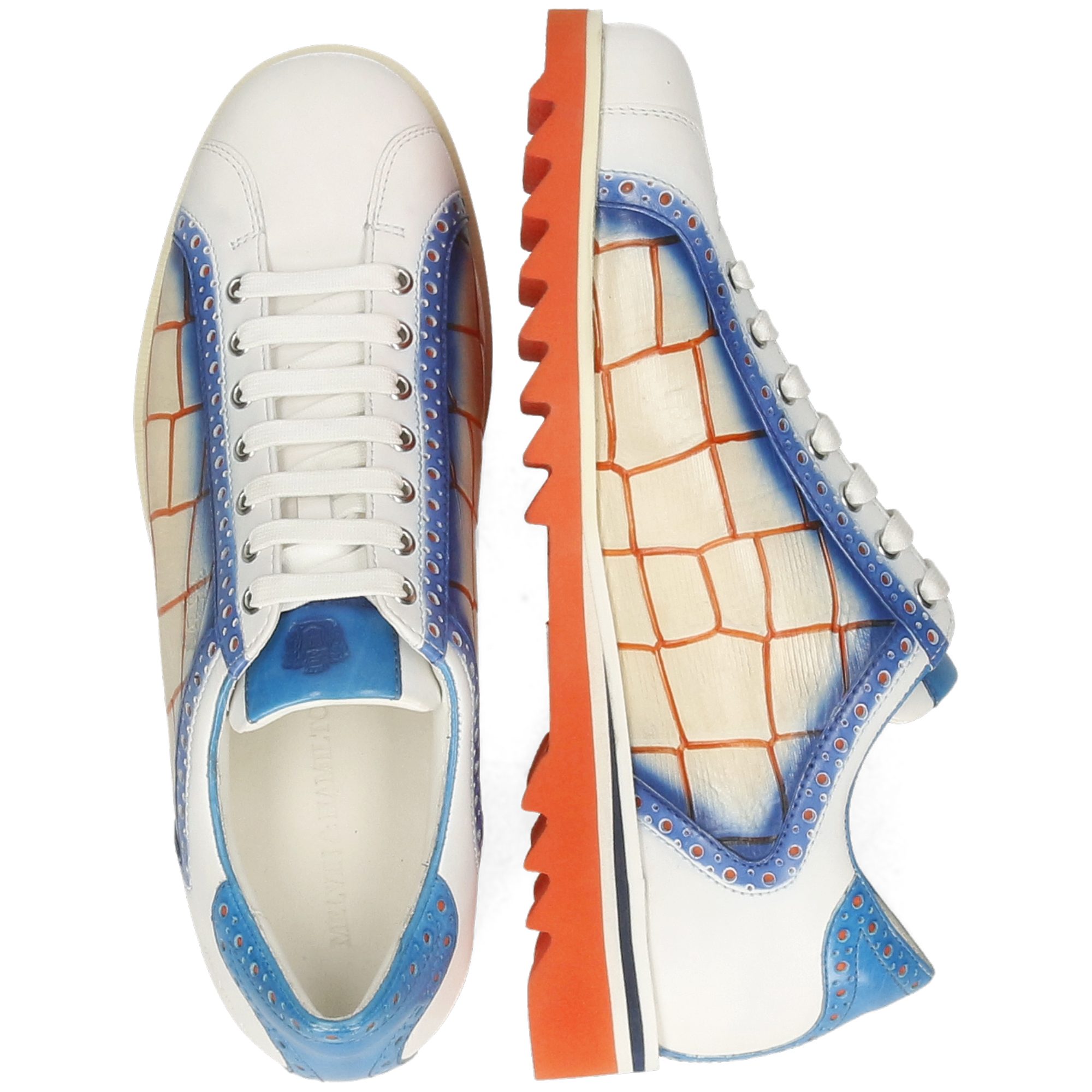 Melvin & Hamilton Hadrian 7 Leder-Schnürschuhe für Herren Sneaker Plateausohlen, Echtes Leder, Vegetabile Gerbung