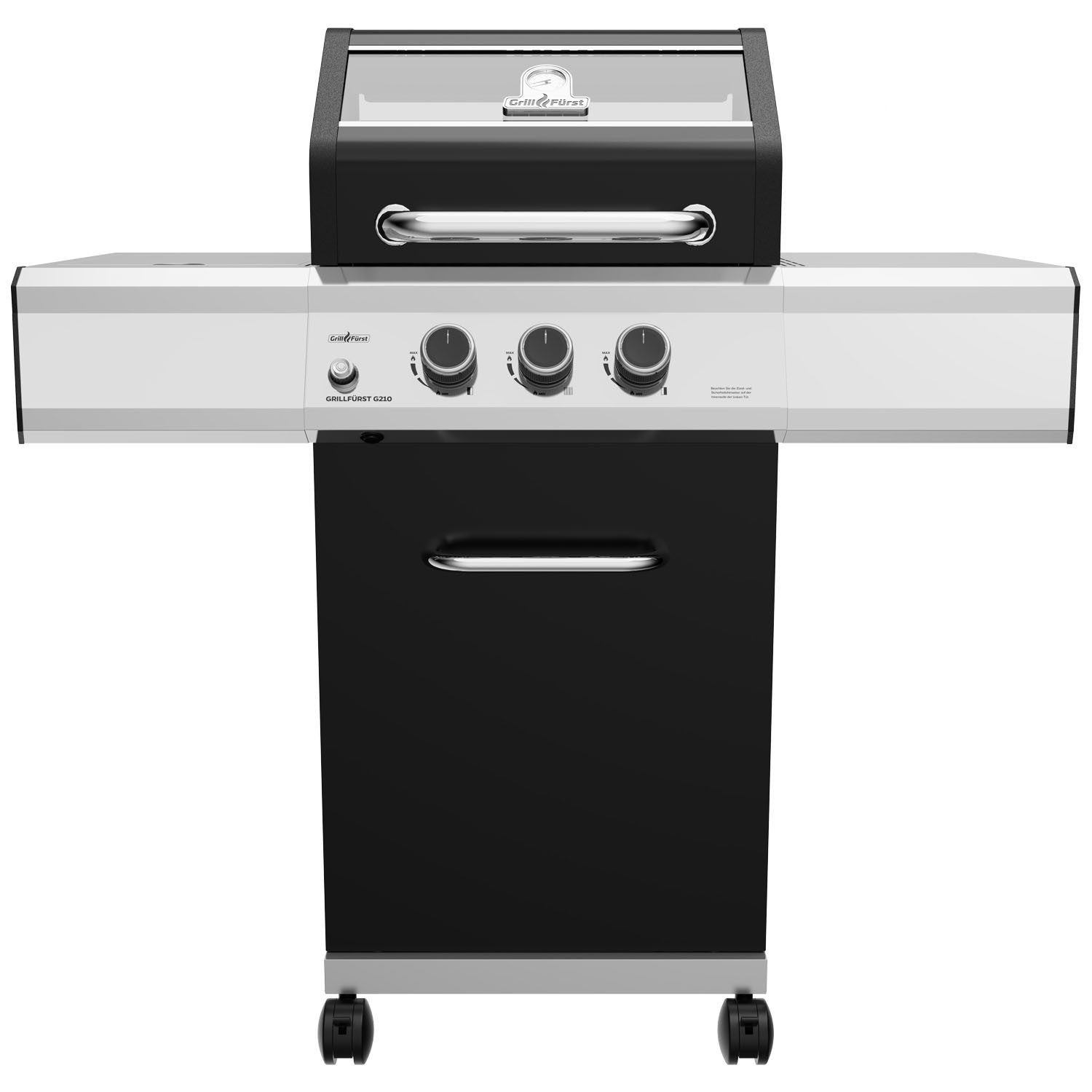 Grillfürst Gasgrill Grillfürst G210E 2-Brenner Gasgrill mit Edelstahl Rosten