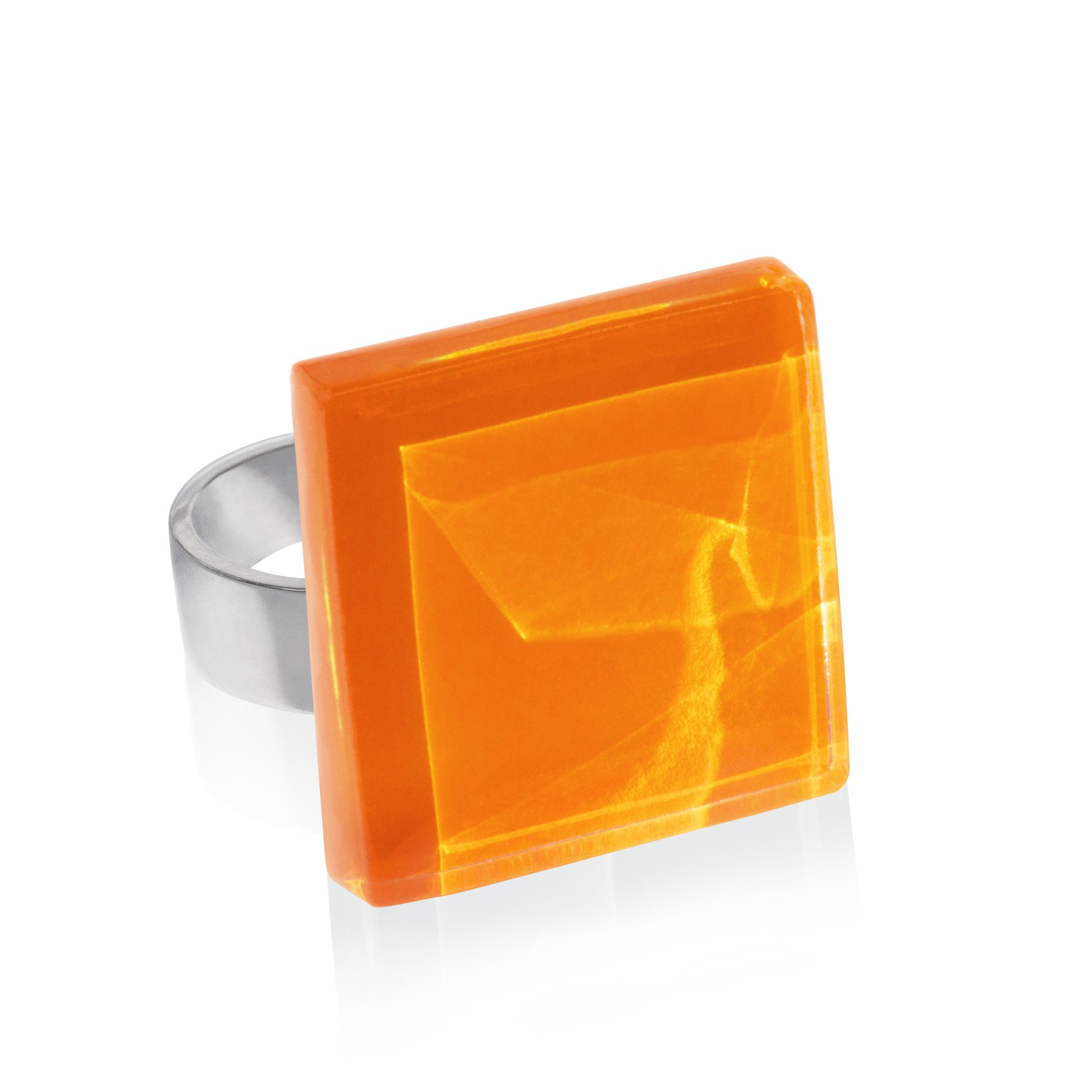 ALEXASCHA Fingerring Statement Ring mit Stein 20mm • größenverstellbar