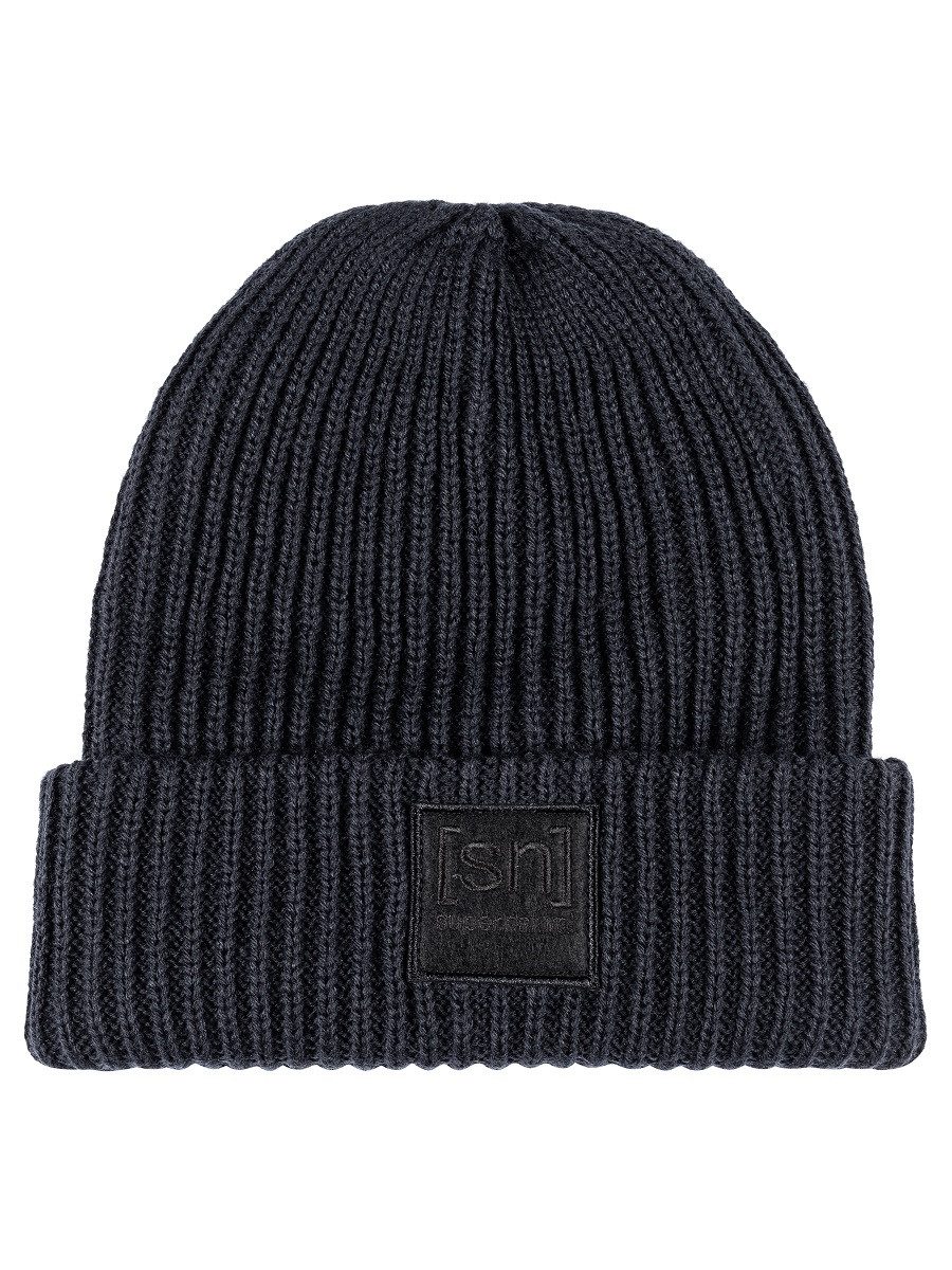 SUPER.NATURAL Beanie Wintermütze Julie (Merinowolle, ideale Thermoregulation) schwarz