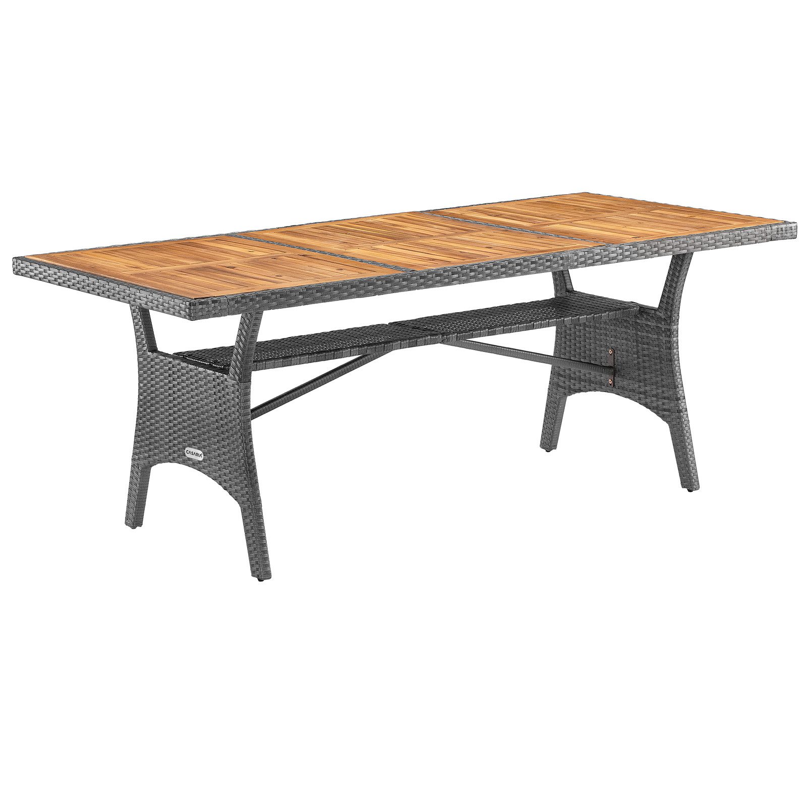 Casaria Gartentisch (1-St), Polyrattan mit Ablage günstig online kaufen