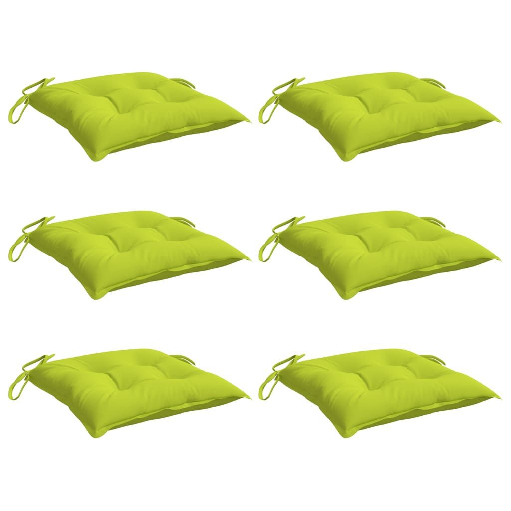 vidaXL Sitzauflage Palettenkissen 6 Stk. Hellgrün 50x50x7 cm Oxford-Gewebe, (6 St)