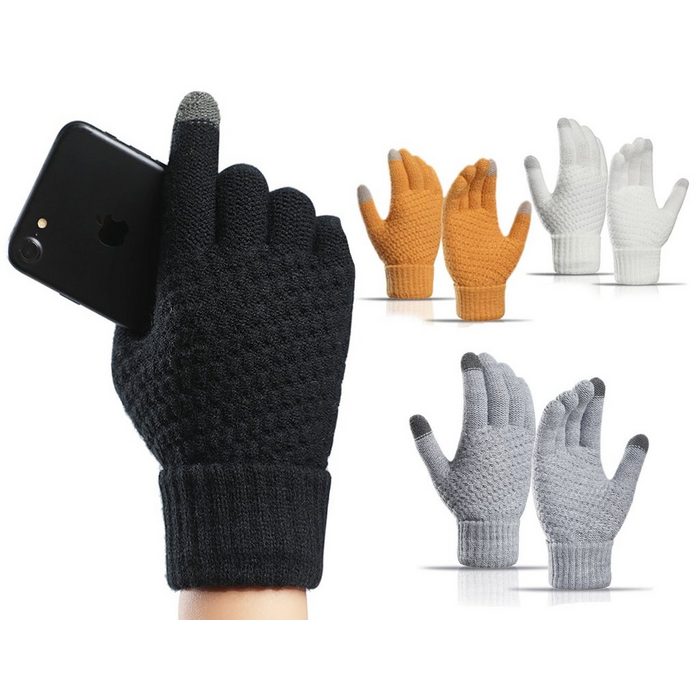 Alster Herz Strickhandschuhe Super Weiche Touchscreen Handschuhe Winter Unisex A0212