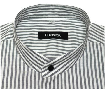 Huber Hemden Langarmhemd HU-0031 Stehkragen, Baumwolle, bügelleicht, Regular Fit, Made in EU