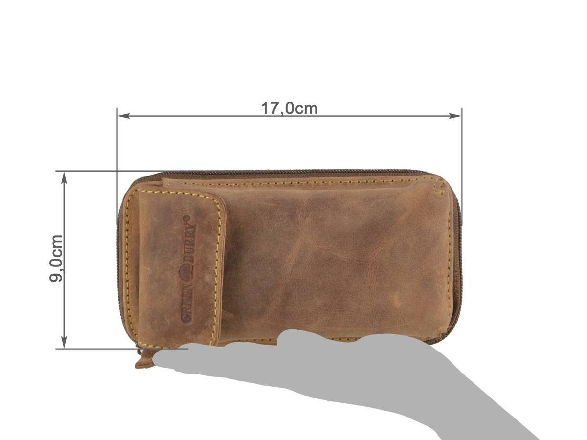 Greenburry Gürteltasche Vintage, Handy-Gürteltasche, Bauchtasche, Leder, braun