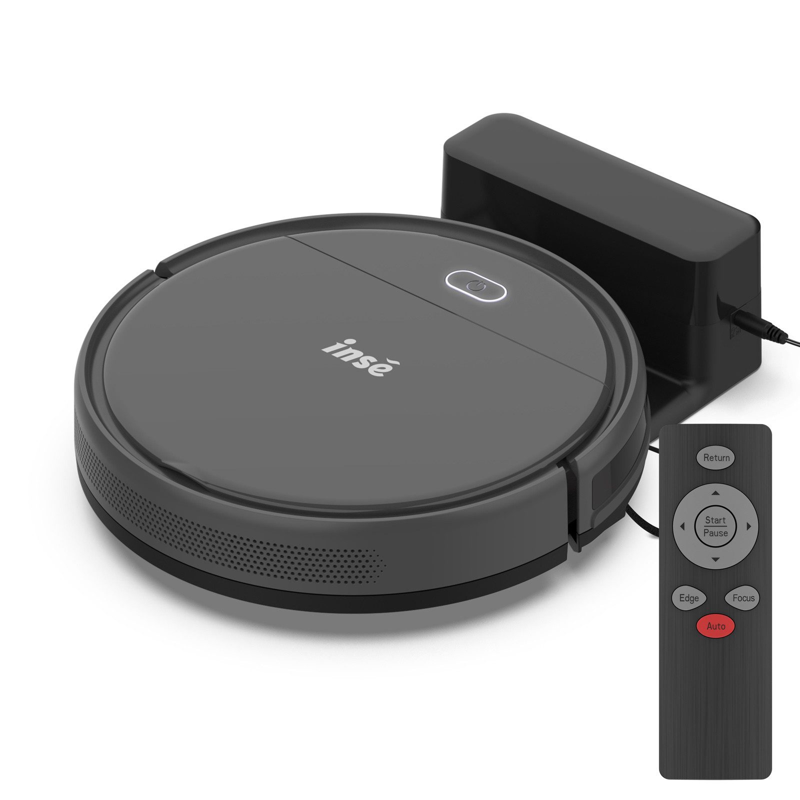 INSE Saugroboter E3 PLUS Intelligente Staubsaugerroboter, 18 W, beutellos, Fernbedienbar,Automatische Rückkehr zur Ladestation