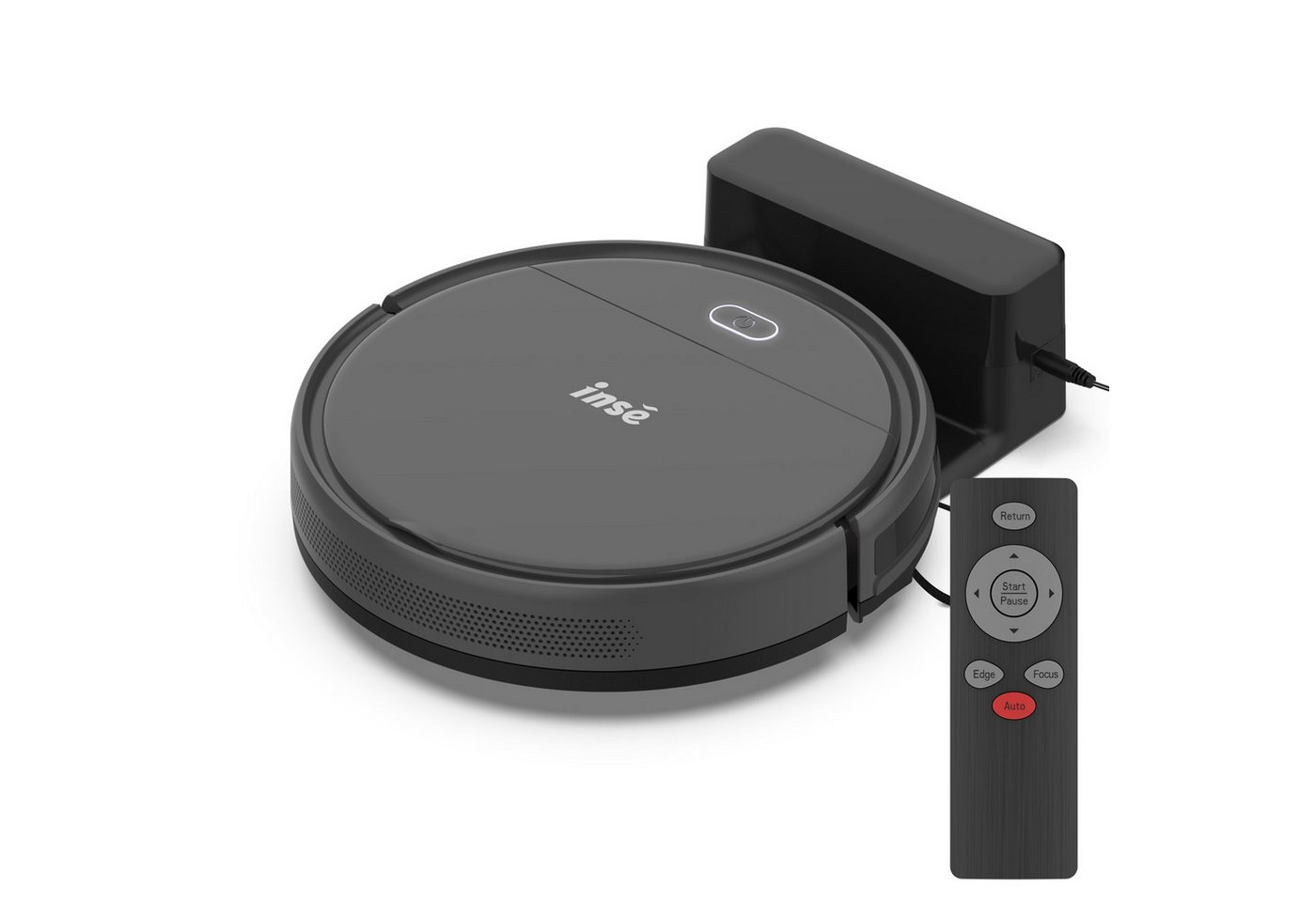 INSE Saugroboter E3 PLUS Intelligente Staubsaugerroboter, 18 W, beutellos, Fernbedienbar,Automatische Rückkehr zur Ladestation