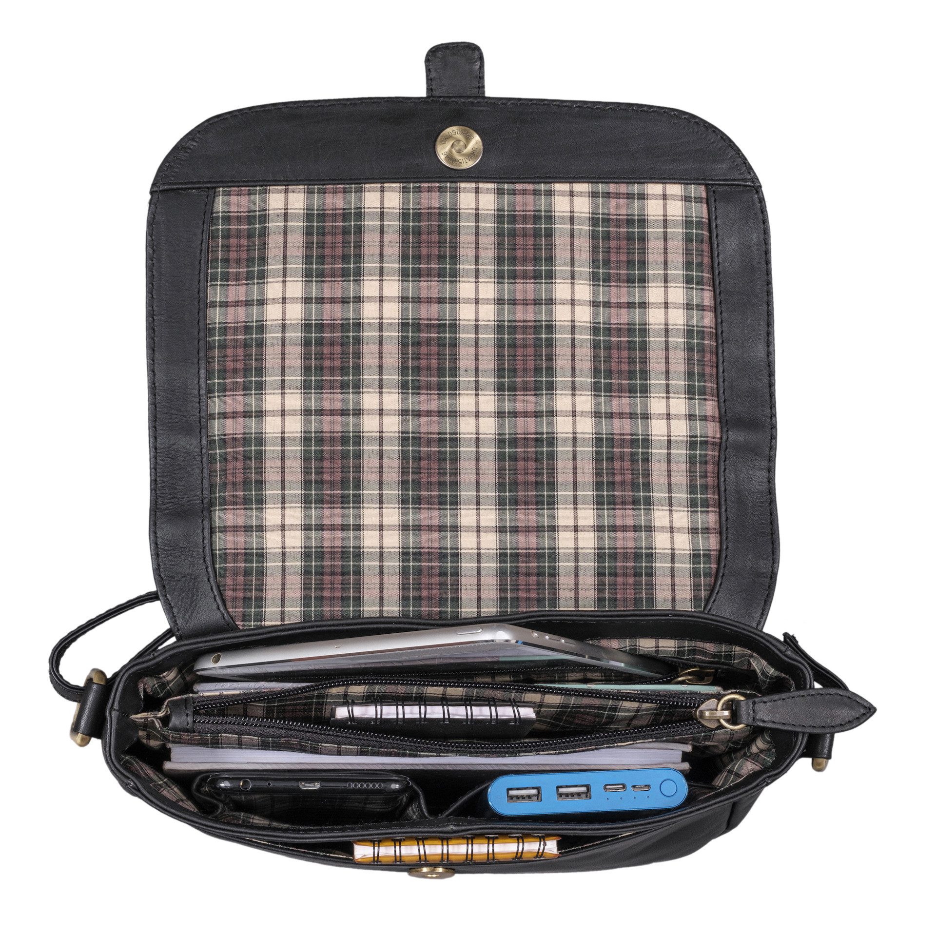 Benthill Umhängetasche Damen Echt Leder Tasche Handtasche Schultertasche Vintag Umhängetasche, Schultergurt / Umhängegurt Reißverschlussfach