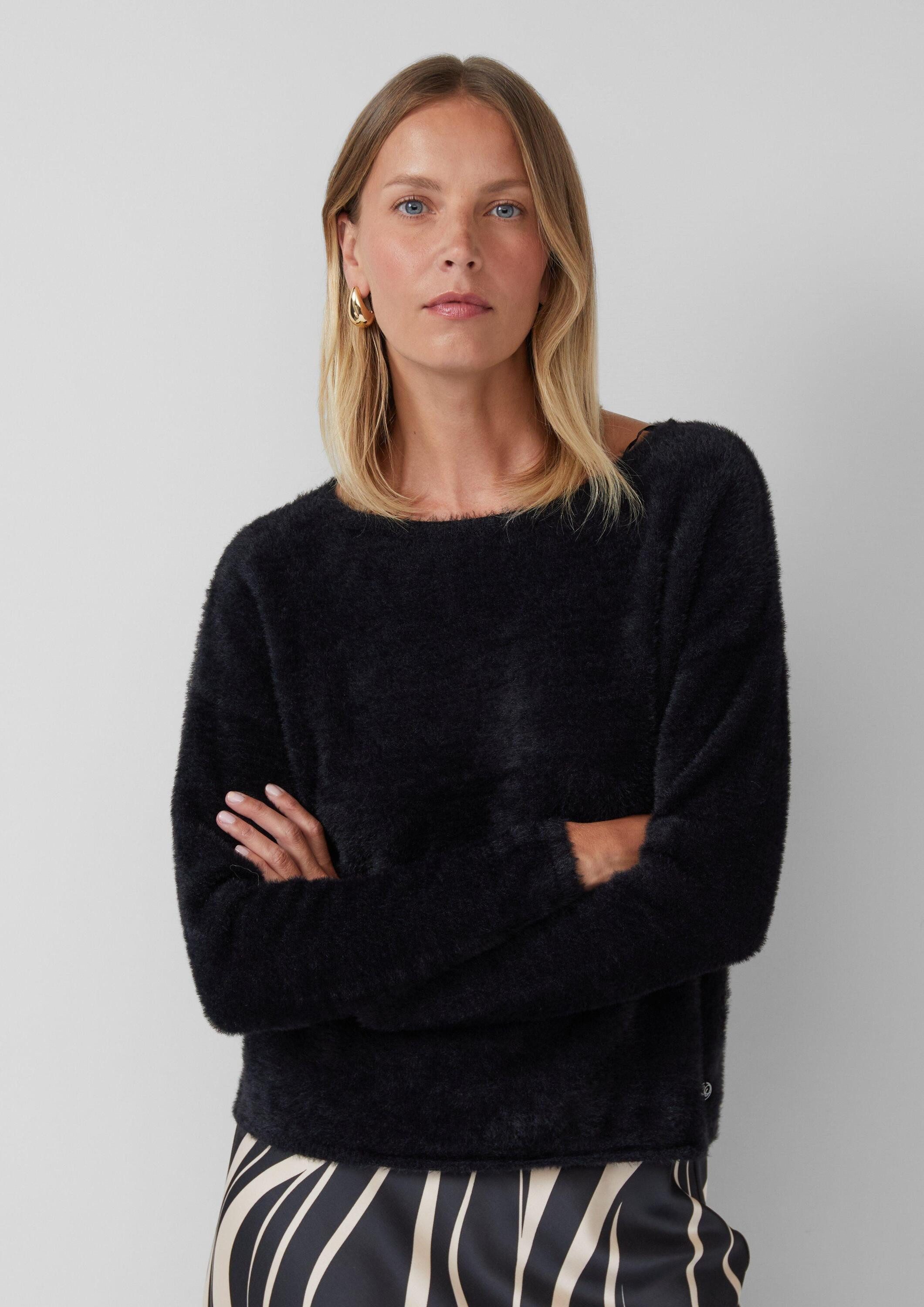 s.Oliver Longpullover Strickpullover Flauschiger Pullover mit günstig online kaufen
