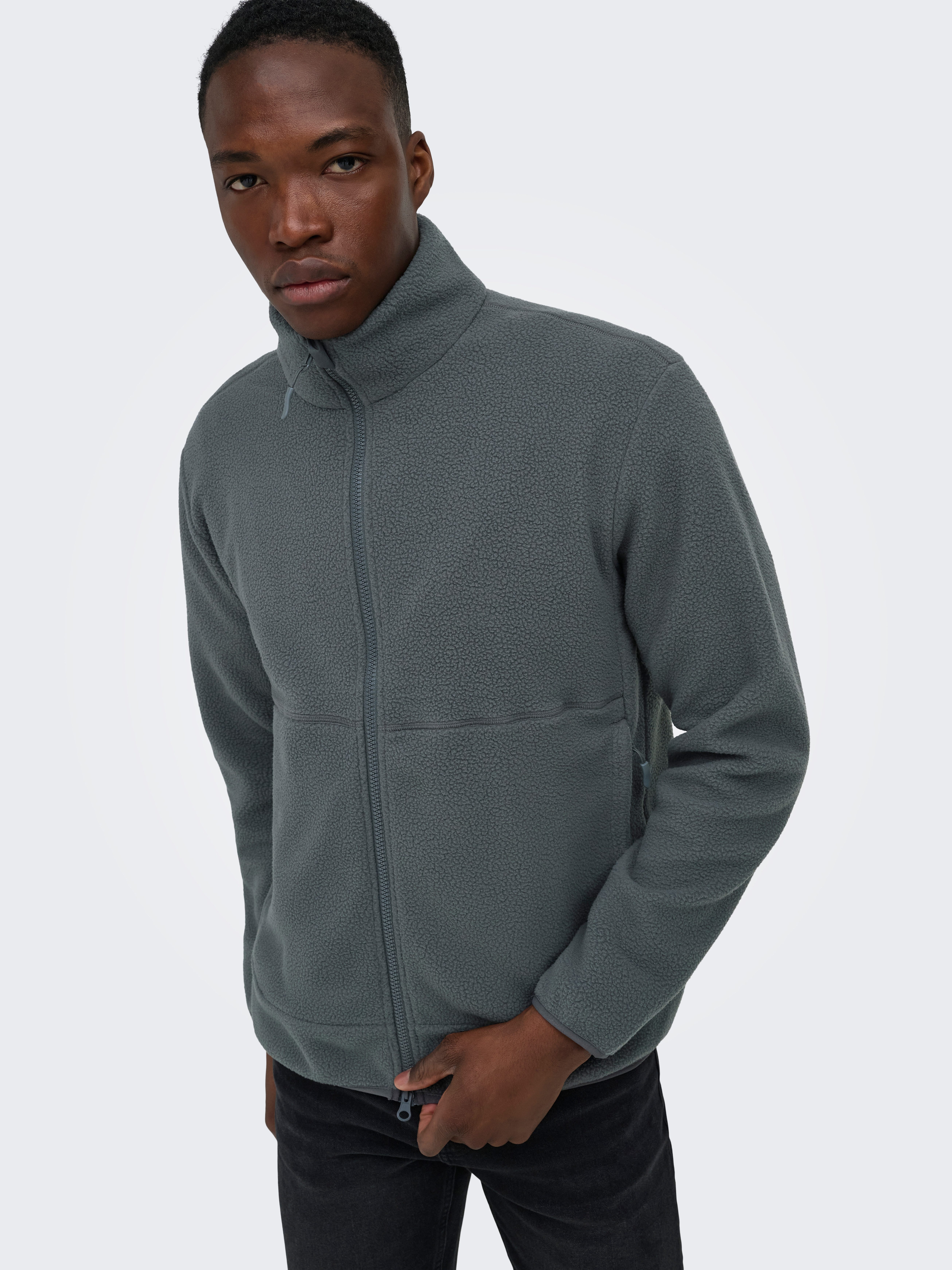 ONLY & SONS Fleecejacke ONSJASON PRTC FLEECE JACKET OTW NOOS Polyester, regular fit