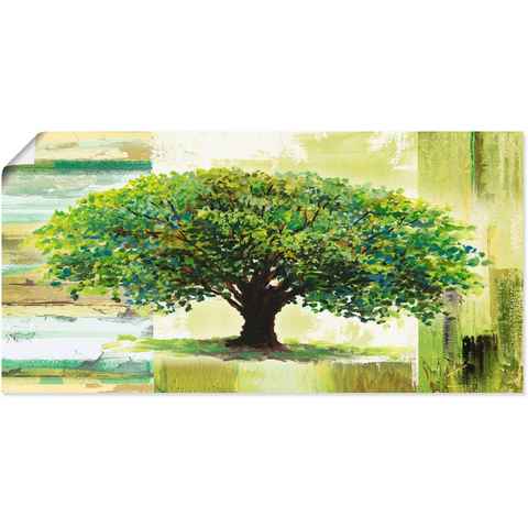 Artland Wandbild Frühlingsbaum auf abstraktem Hintergrund, Bäume (1 St), als Alubild, Outdoorbild, Leinwandbild, Poster in verschied. Größen