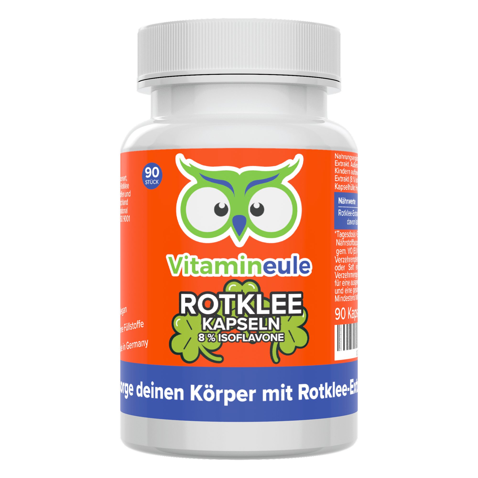 Vitamineule Rotklee Kapseln - 500 mg Extrakt - 40 mg Isoflavone - 90 Kapseln