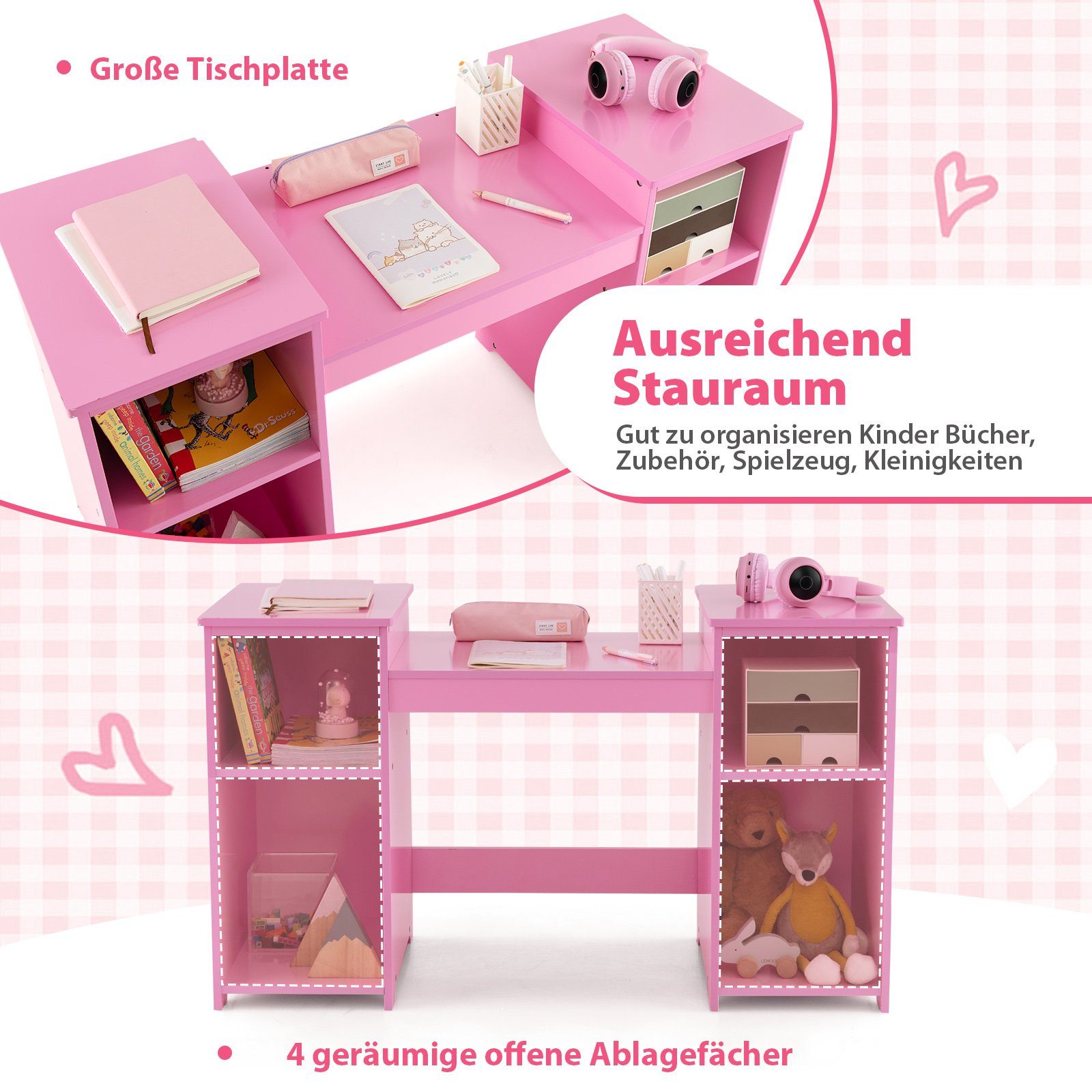 COSTWAY Schminktisch Kinder Frisiertisch (2-St) günstig online kaufen
