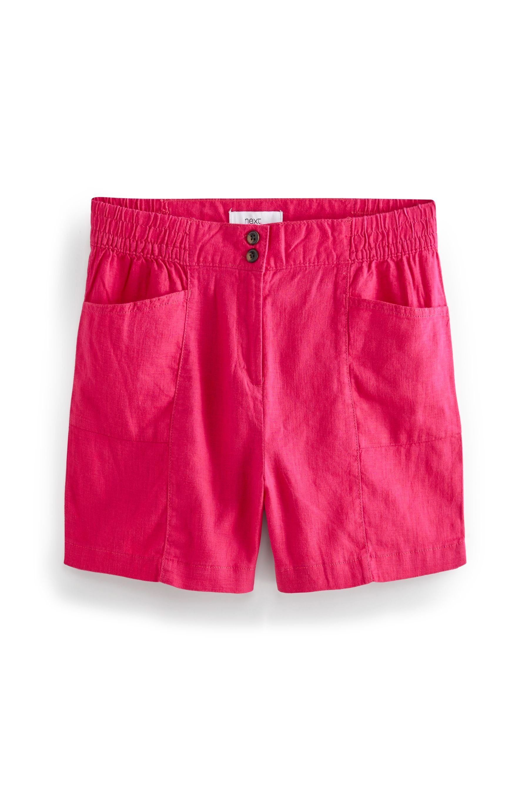 Next aus Pink Leinengemisch Bright Shorts (1-tlg) Shorts