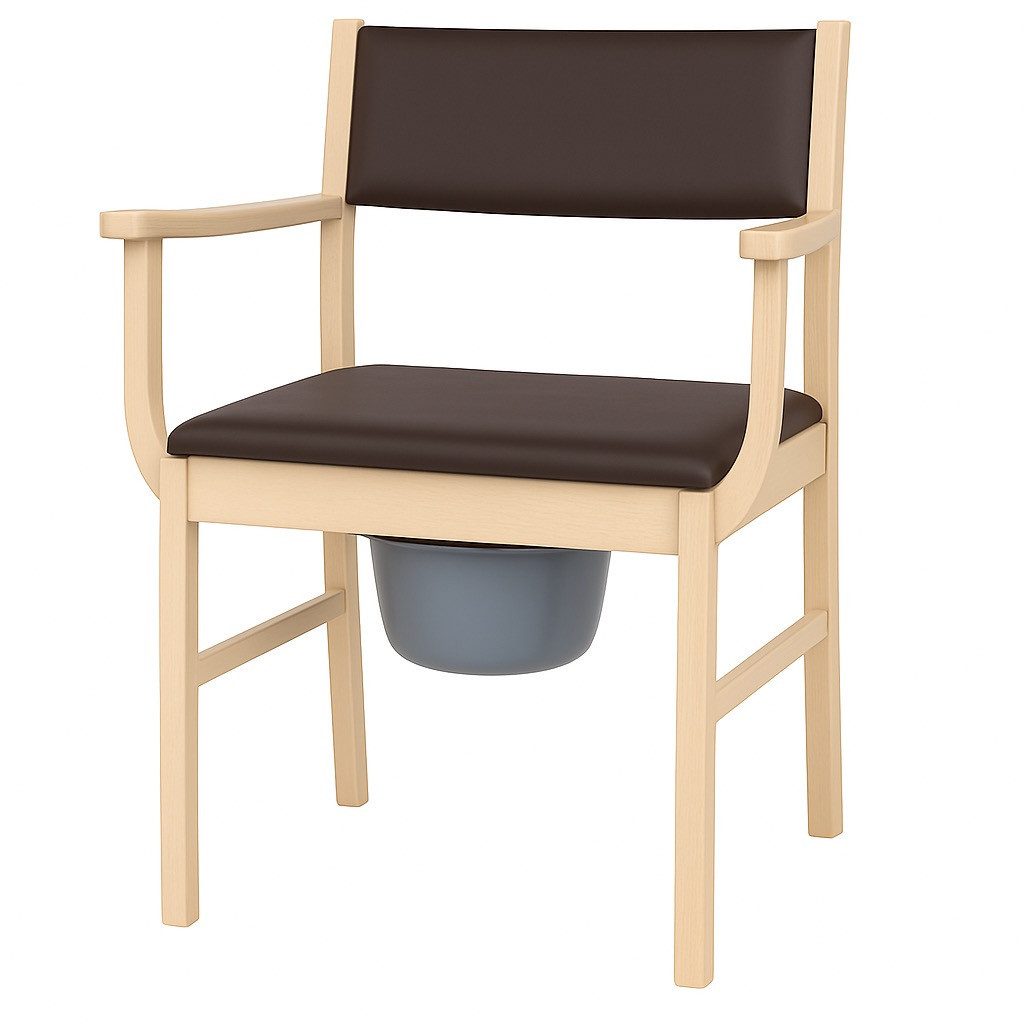 Sundo Homecare Toiletten-Stuhl Toilettenstuhl Holz hell, gepolstert, mit Ei günstig online kaufen