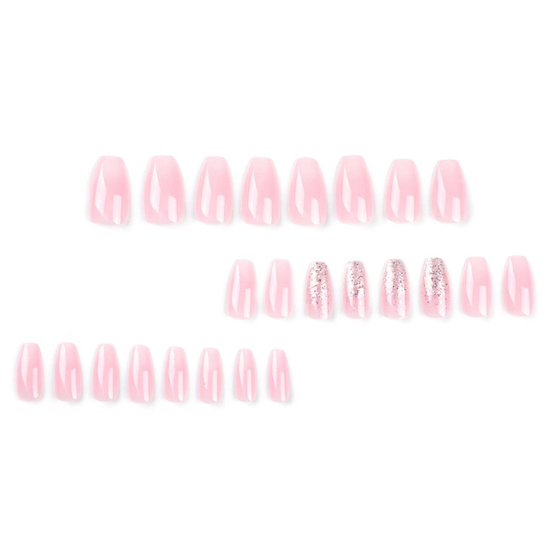 weißer Künstliche TUABUR 24 Farbverlauf, Stück, rosa und 1-tlg. Frauennägel, Kunstfingernägel
