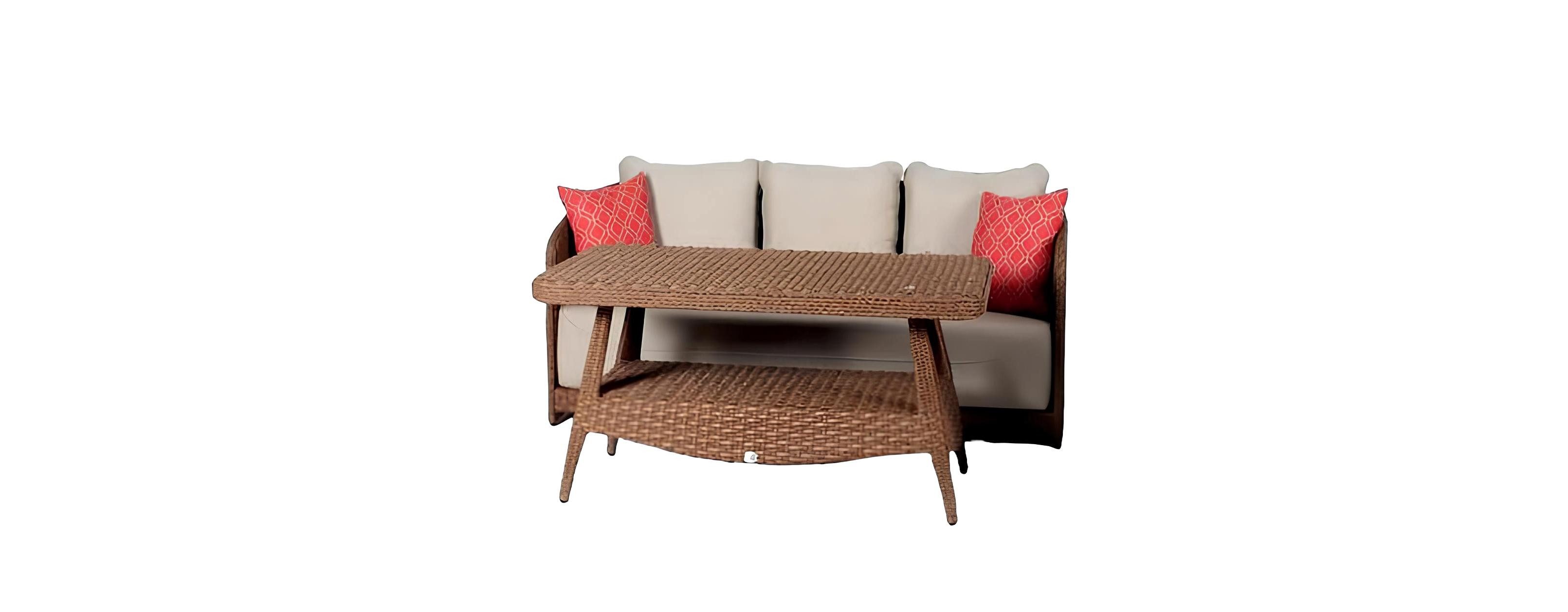 Xlmoebel Polstergarnitur Braunes Sofa mit Sesseln und Couchtisch für Wohnbereich, (Polstergarnitur, 4-tlg., 4tlg Set(Sofa 3 Sitzer+2x Sessel+Couchtisch), Hergestellt in Europa