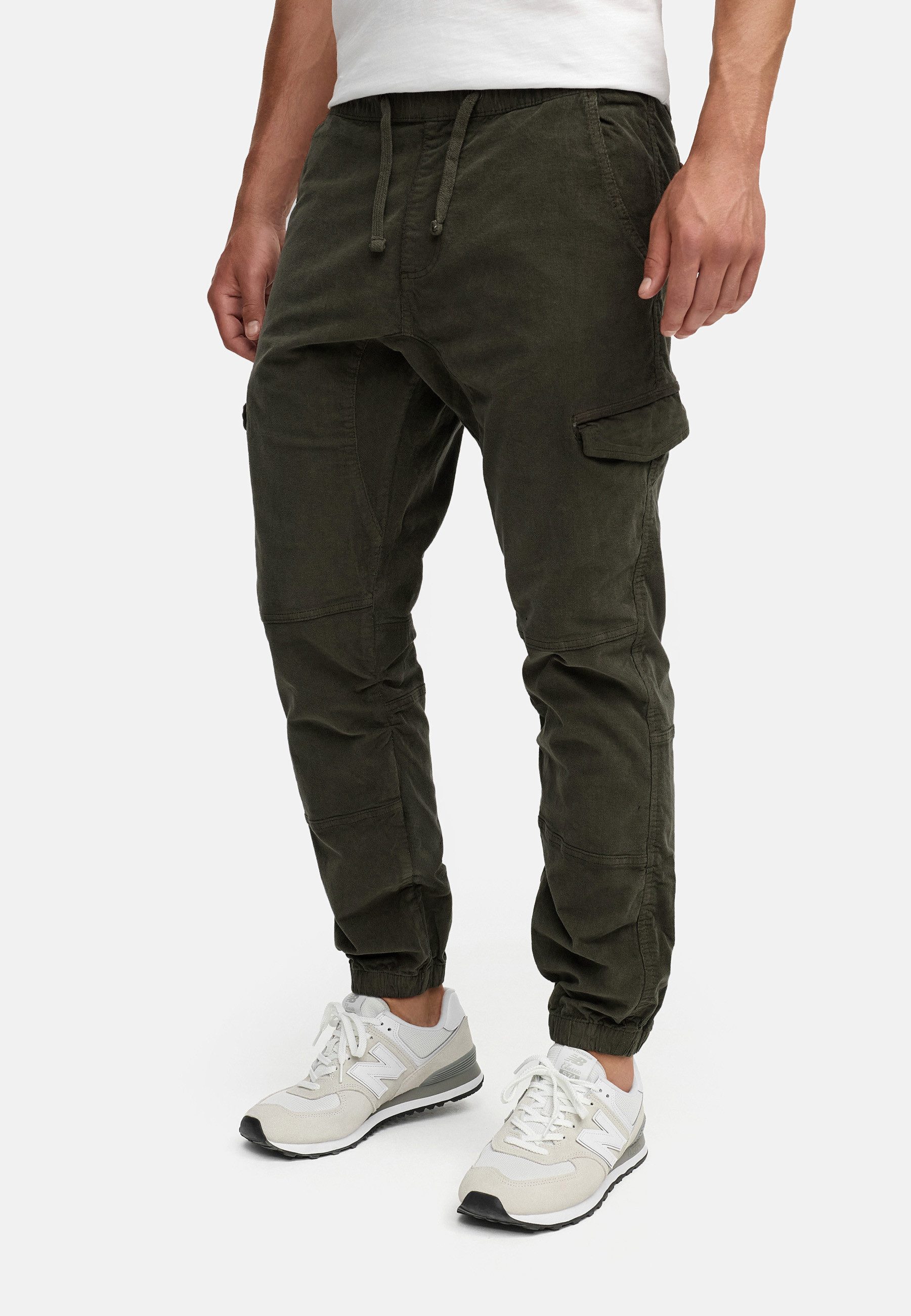 INDICODE Cargohose Herren Walker Cargo Hose Herrenhose aus elastischer Baumwoll-Qualität,Strechtcord – Bild 3 von 5