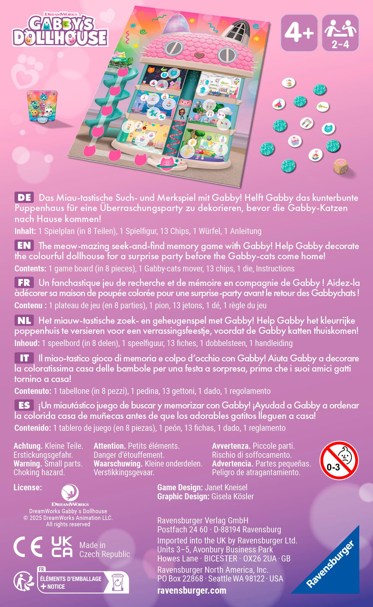 Ravensburger Spiel Gabby's Dollhouse - Helft Gabby!, Kinderspiel, Made in Europe