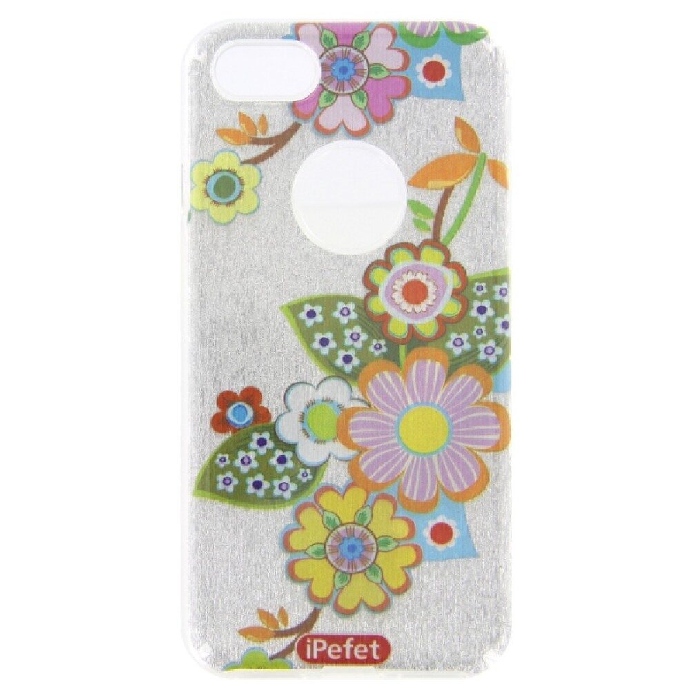 Handytasche Silikonhülle Handyhülle für iPhone 7 Glitzer-Blumenmuster Schutzhülle (Silikonhülle)