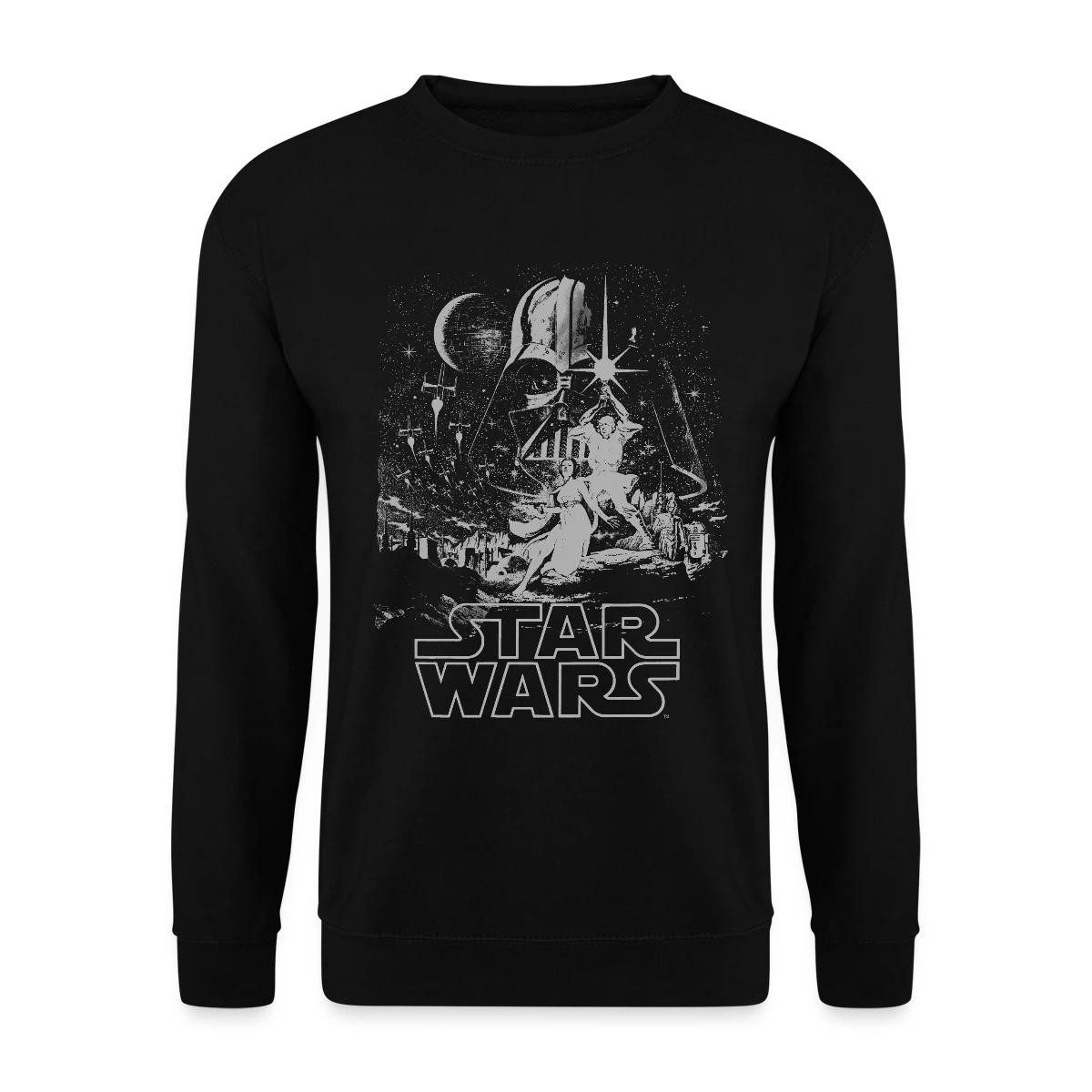 Spreadshirt Sweatshirt Star Wars Galaxie Darth Vader Retro Unisex Pullover (1-tlg)