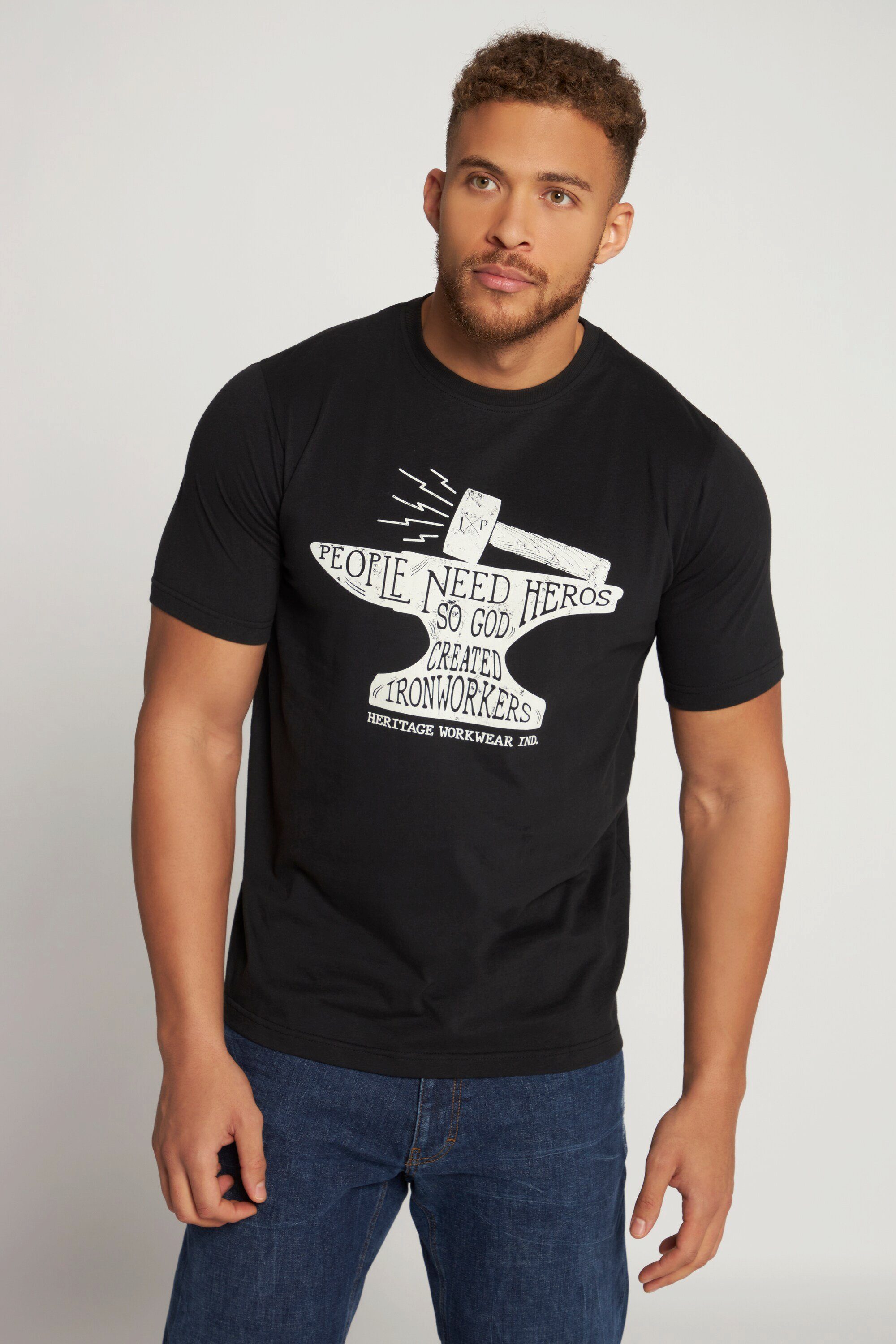 T-Shirt Halbarm T-Shirt Rundhals Workwear JP1880 Print
