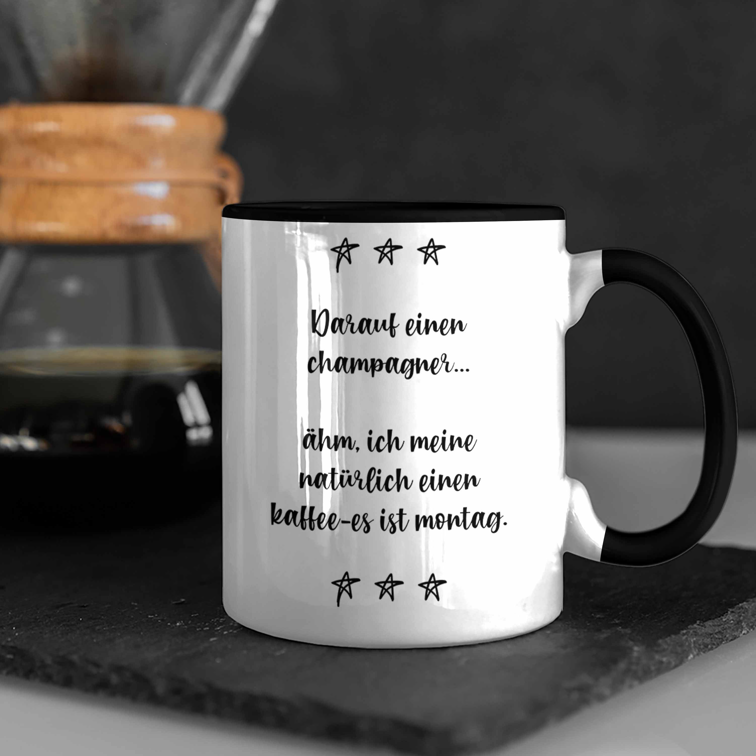 Tassen Trendation Trendation für Lustige Schwarz Frauen Kaffee Spruch Büro Arbeit Tassen - Tasse mit Becher