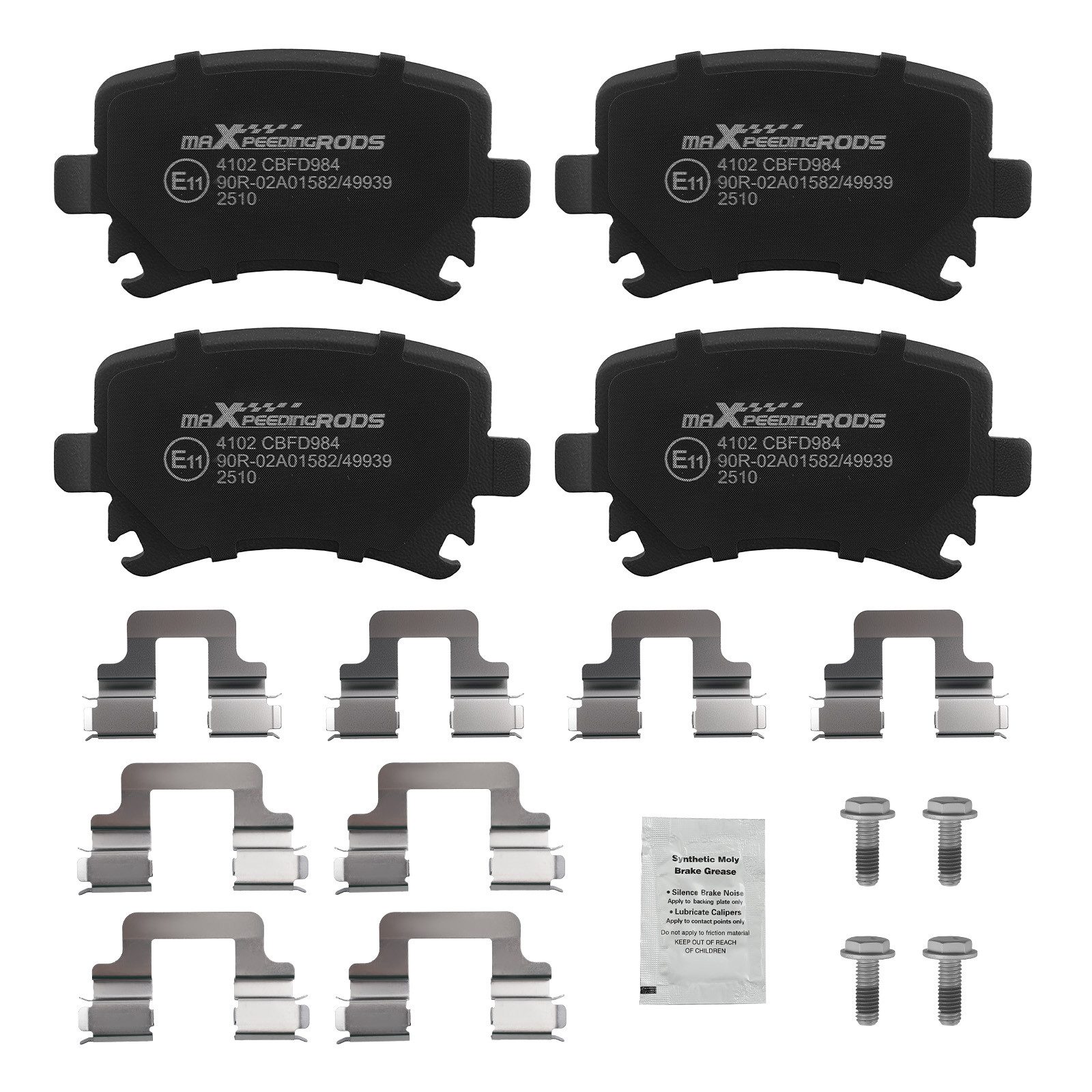 maXpeedingrods Bremsbelag, Bremsbeläge Bremsklötze Hinten For Audi A3 A4 A6 Q3 TT VW Golf Plus