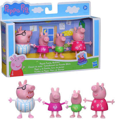 Hasbro Spielfigur »Peppa Pig, Schlafenszeit bei Familie Wutz«, (Set, 4-tlg)