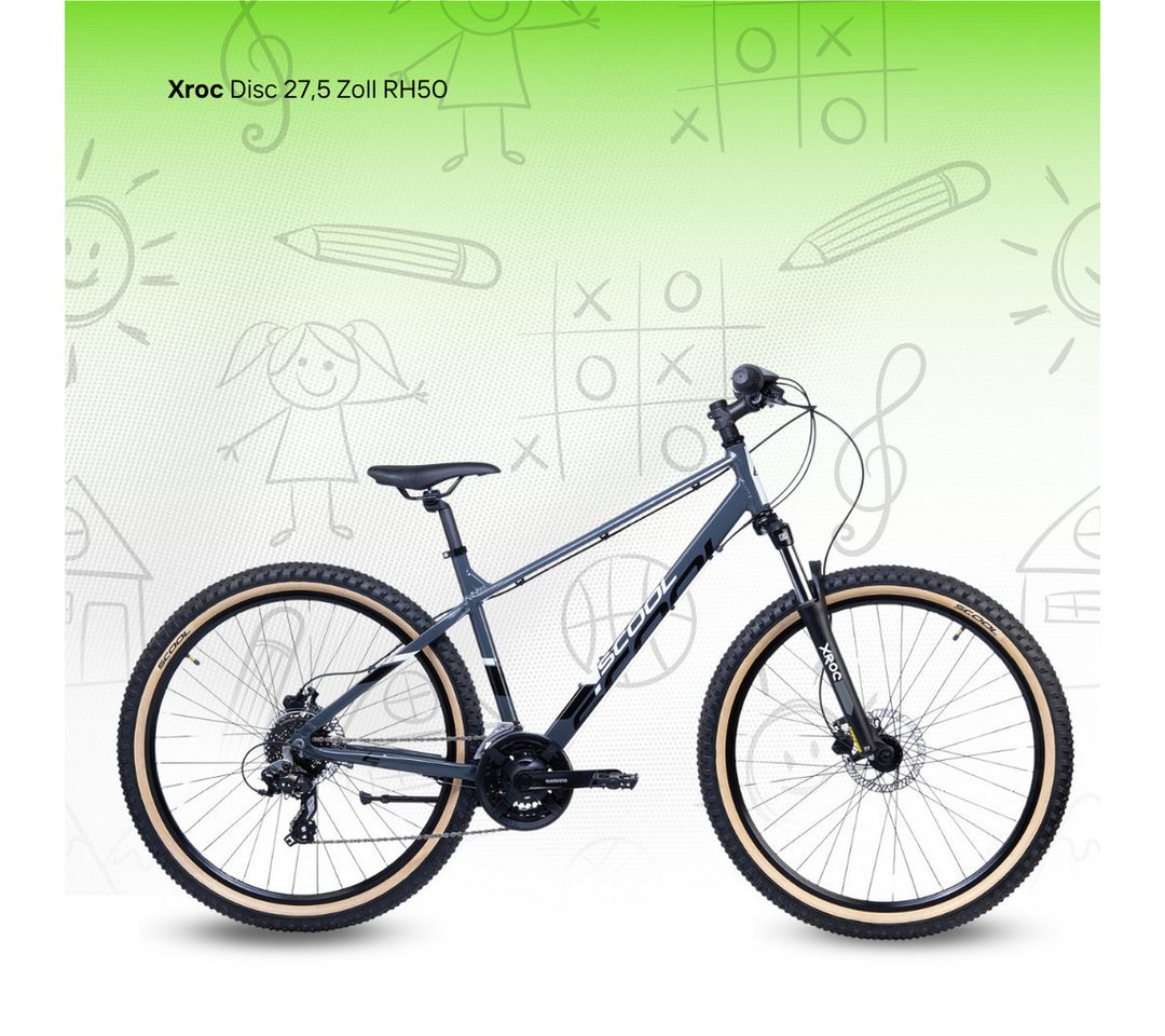 Thumbnail - S’COOL Jugendfahrrad Xroc disc 26 Zoll, Jugendfahrrad, Mountainbike, 24 Gang, Rahmenhöhe 35,40,45