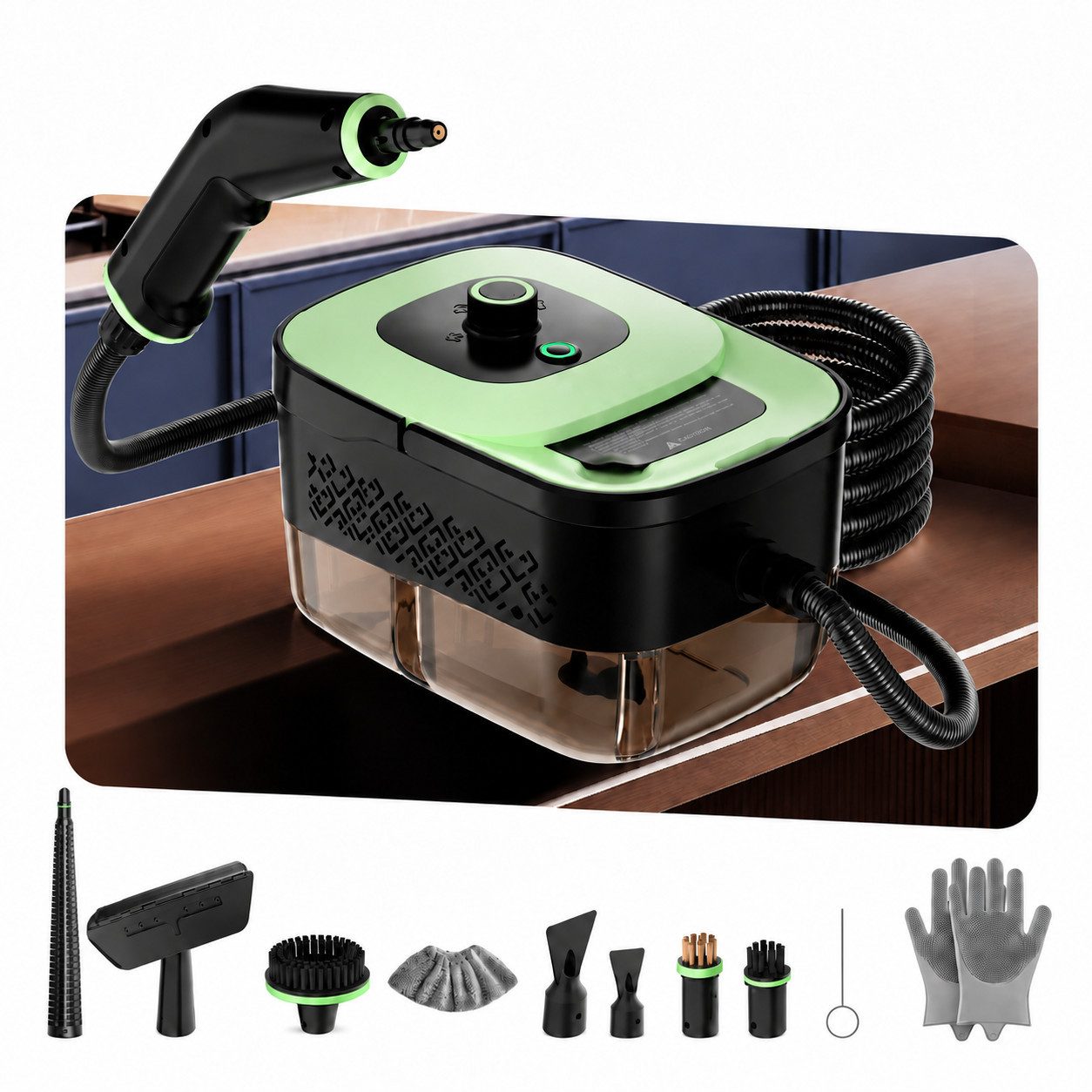 Luckice Dampfreiniger Heißdampfreiniger Fugenreiniger Handdampfreiniger, 150 W, gezielter Dampf für Armaturen, Kochfelder und enge Ecken