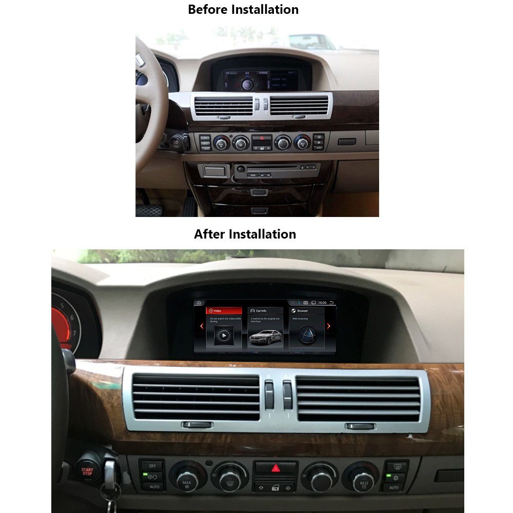 E65 GPS Android Einbau-Navigationsgerät Für TAFFIO 8.8" + BMW Touchscreen ADAPTER CarPlay E66 AUX