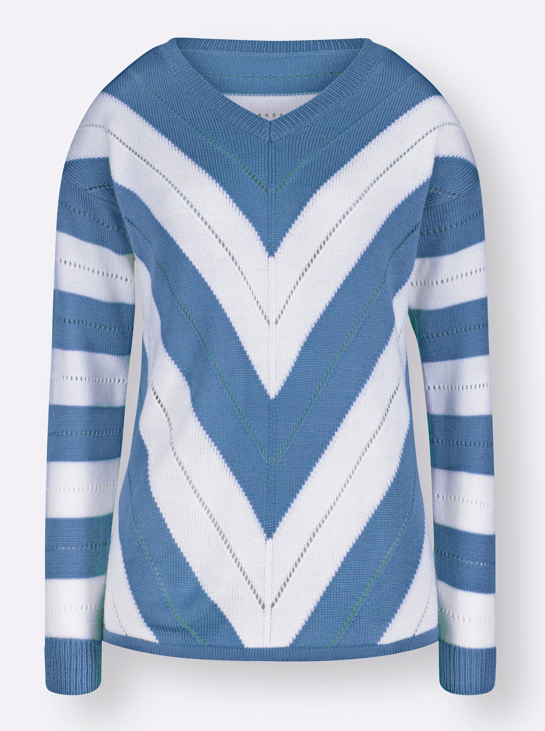 Strickpullover Pullover Langarm Ajour, Jersey