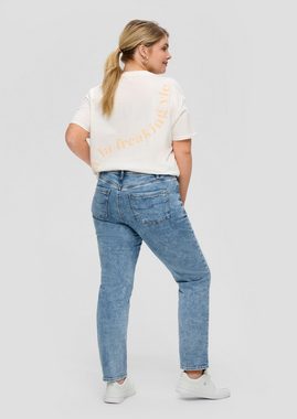 QS 5-Pocket-Jeans Jeans / Mid Rise / Slim Leg Waschung, Label-Patch