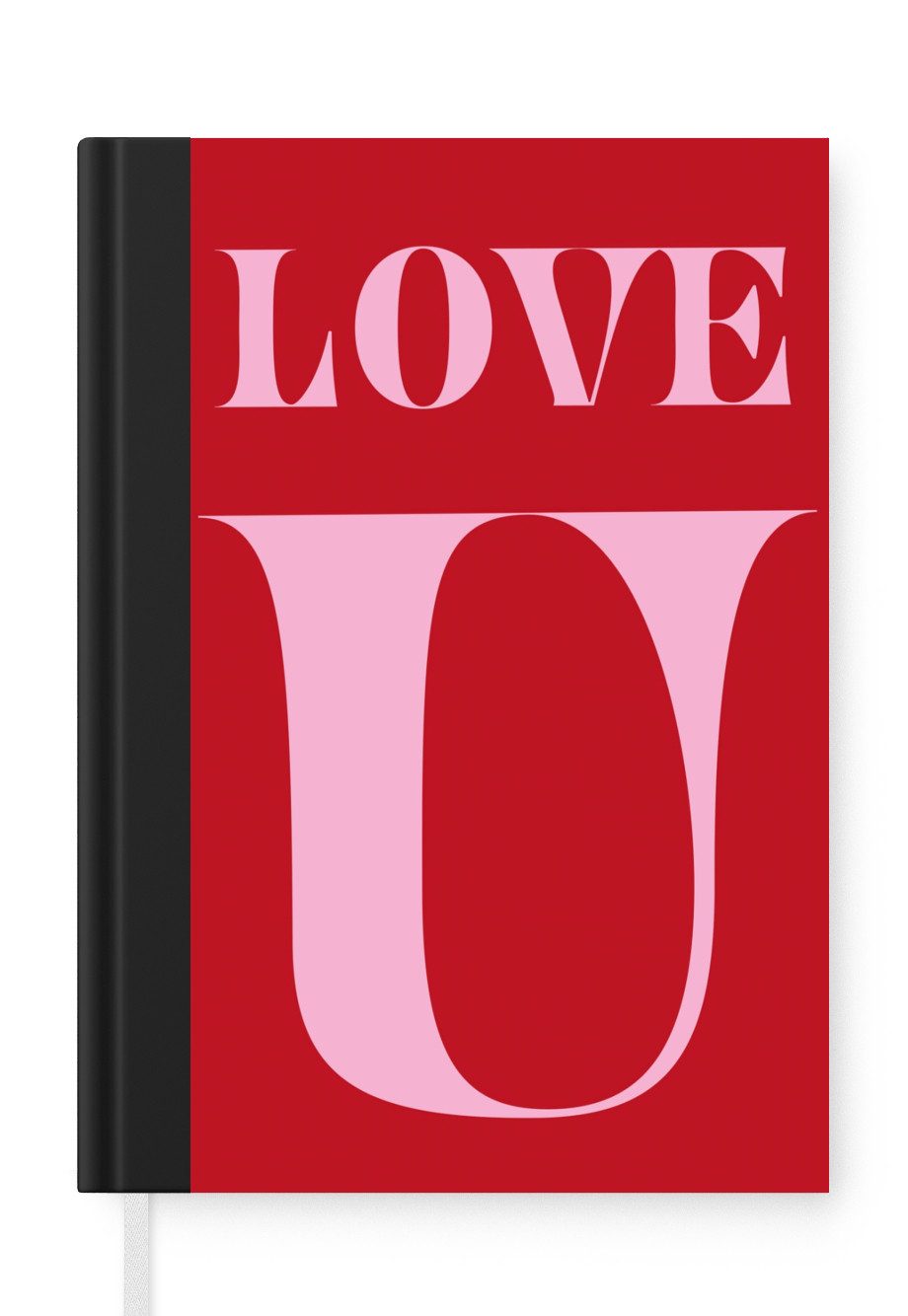 MuchoWow Notizbuch Rot - Liebe - Valentinstag - Rosa, Notebook, Notizblock a5, Tagebuch, Journal Liniert