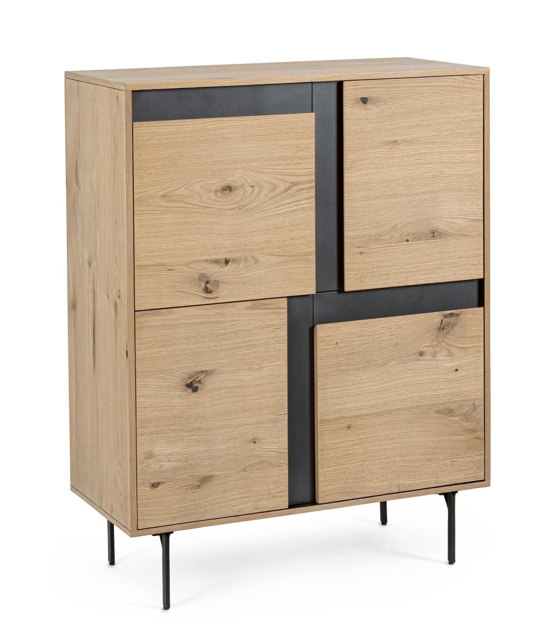 Bizzotto Highboard Stanwood aus Eichenholz, 90 cm