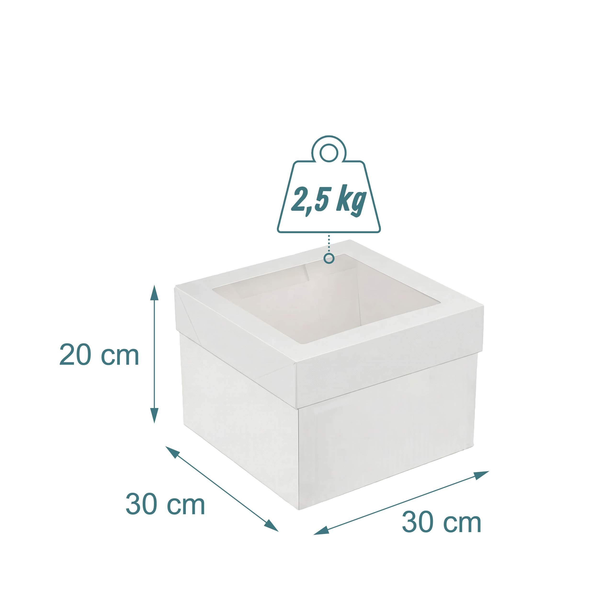 relaxdays Kuchentransportbox Tortenbox Set Sichtfenster & Cakeboards, Pappe, (5-tlg), 5er Pack – Bild 4 von 5