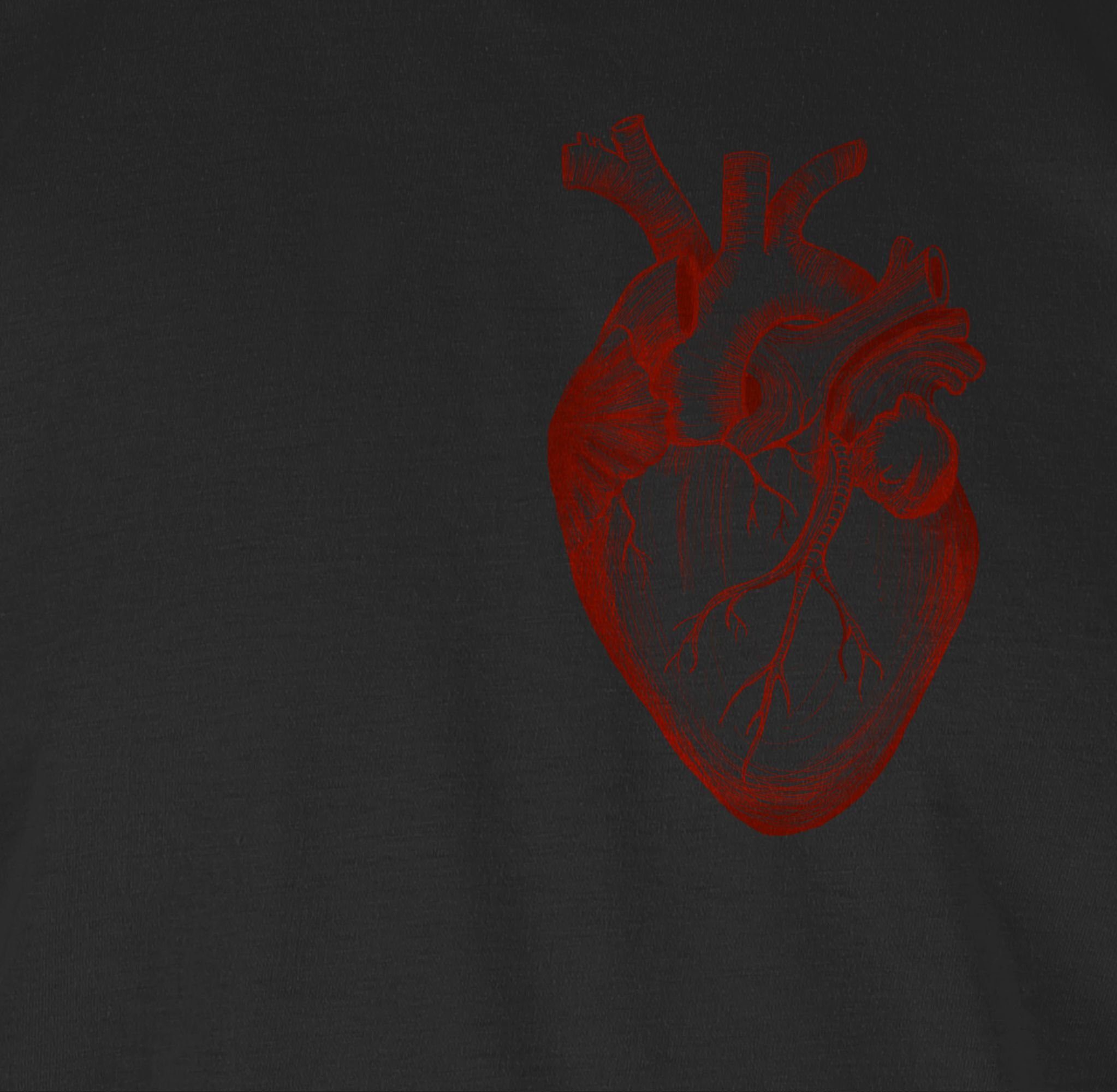 Shirtracer T-Shirt Herz Anatomie Nerd Geschenke – Bild 3 von 5