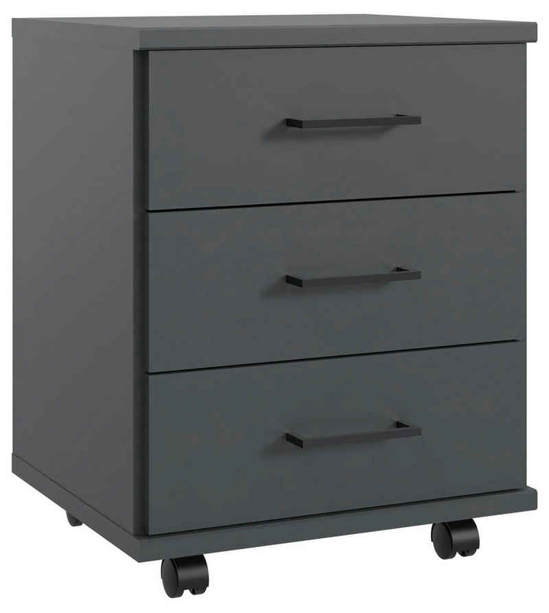 Wimex Rollcontainer Home Desk, (Home Desk, 4 St., Rollcontainer), 46x40x58cm graphit mit Schubladen