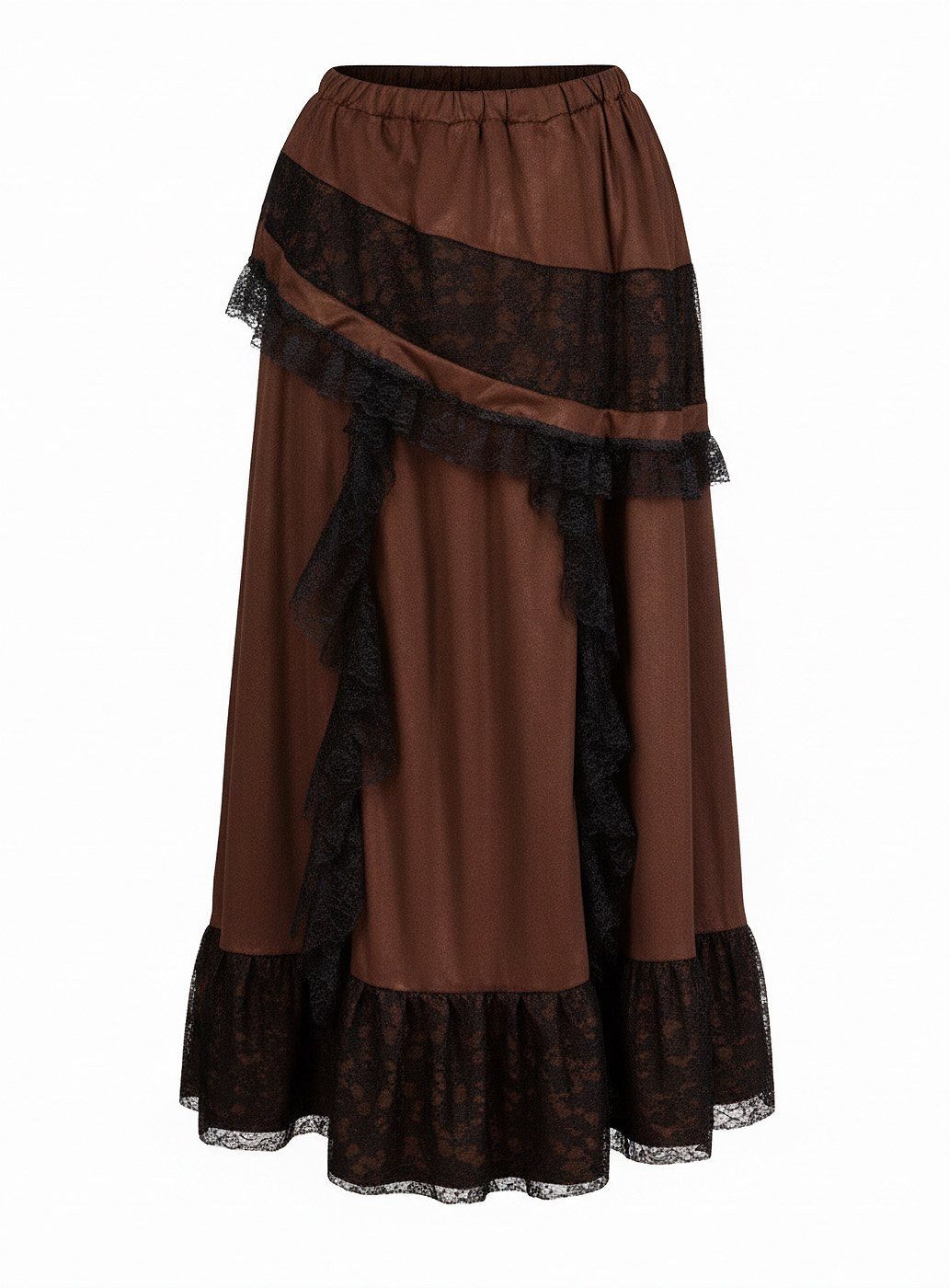 Metamorph Piraten-Kostüm Rustikaler Rock mit Spitzenbordüre, Steht der West günstig online kaufen