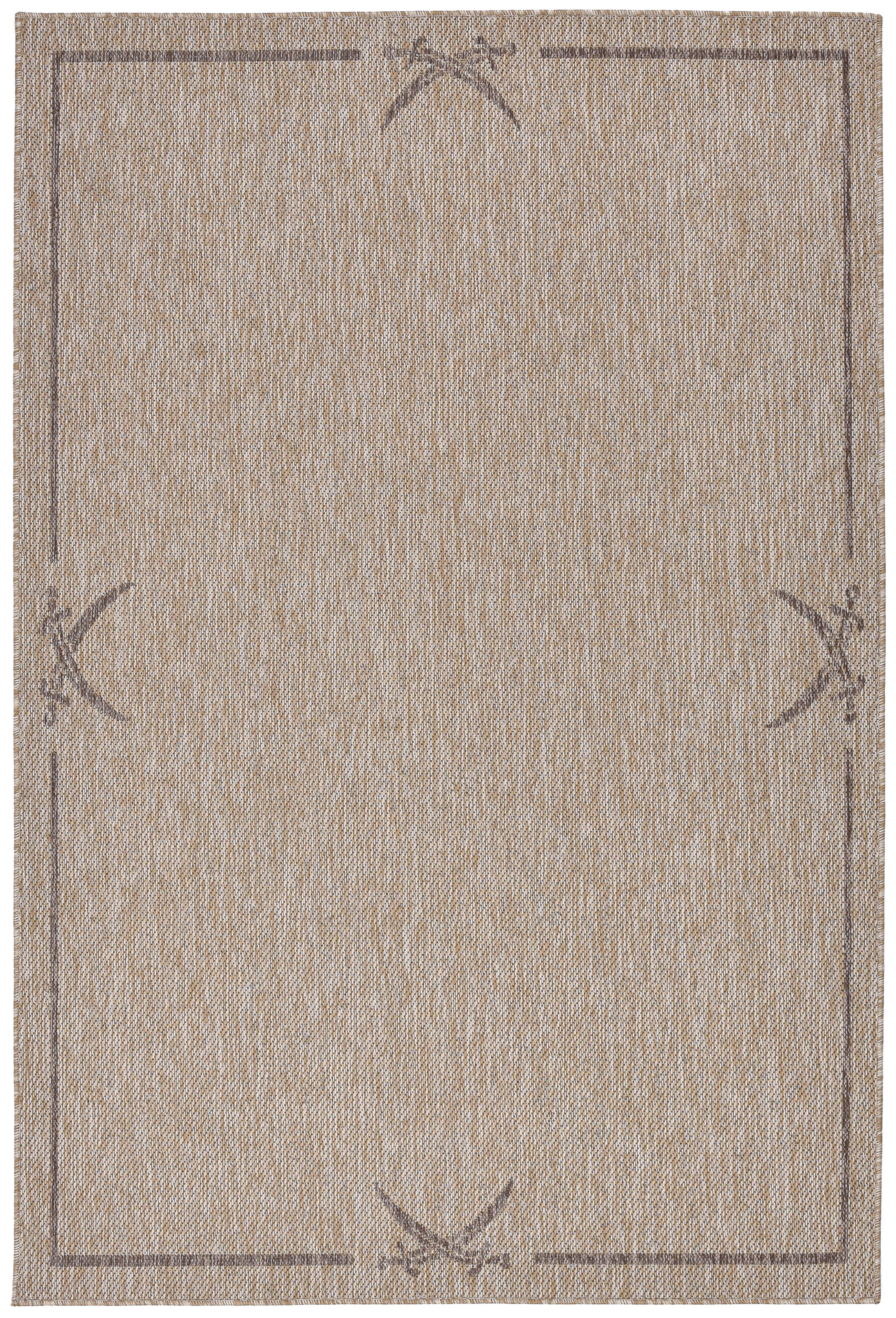 Sansibar Teppich Nordsee Beach SA-035, rechteckig, Höhe: 5 mm, modernes Design, meliert, Motiv: Säbel, In- und Outdoor geeignet