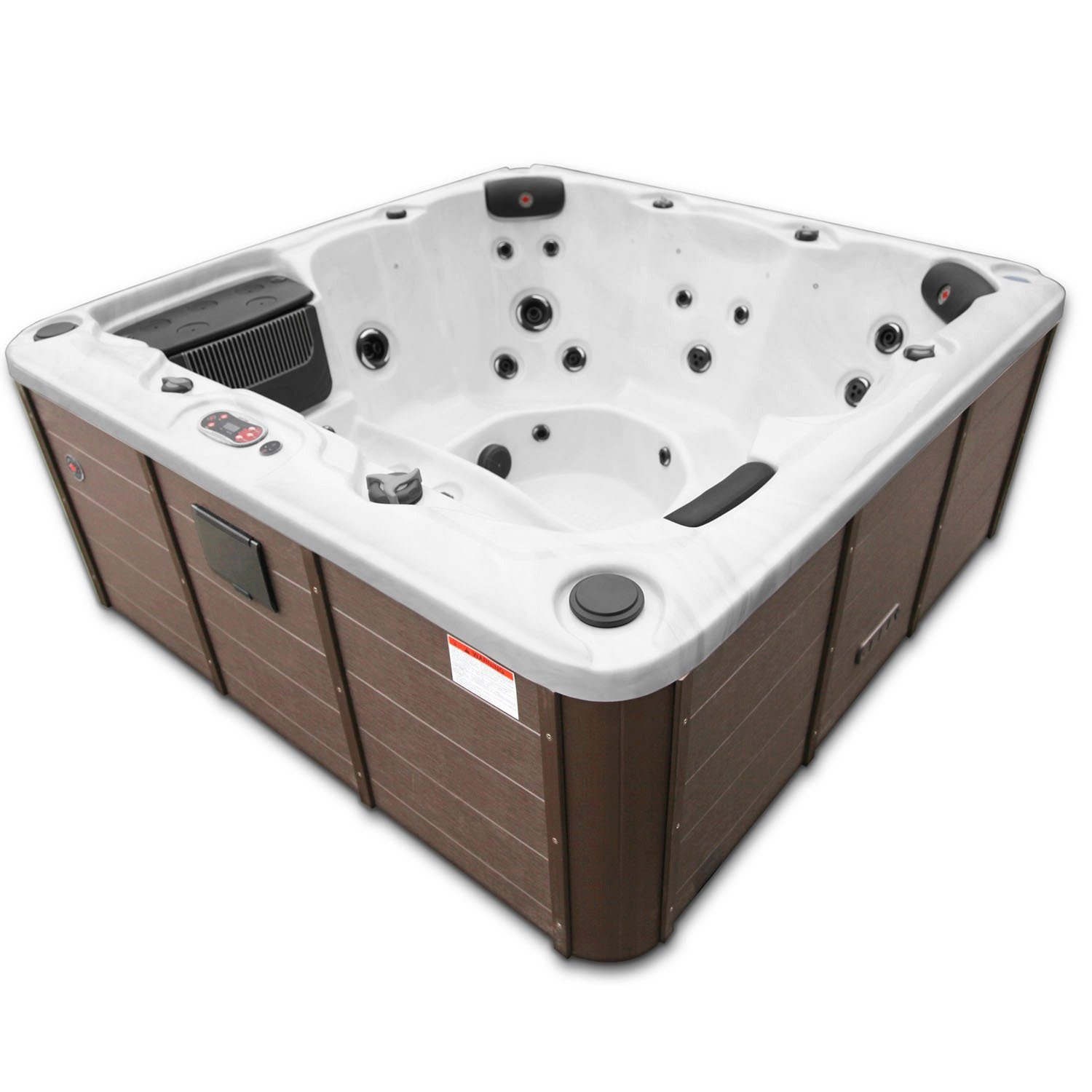 Canadian Spa GmbH Whirlpool Winnipeg UV, Aufstellbecken, 199 cm x 199 cm, für 6 Personen, Inkl. UV & Ozon