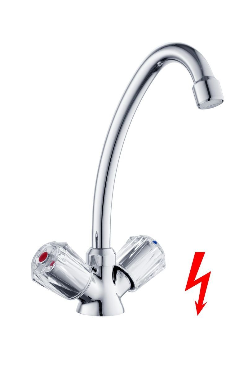 Vereg Spültischarmatur BILBAO Zweigriff Niederdruckarmatur, Mischbatterie Spüle, Küchenarmatur Chrom