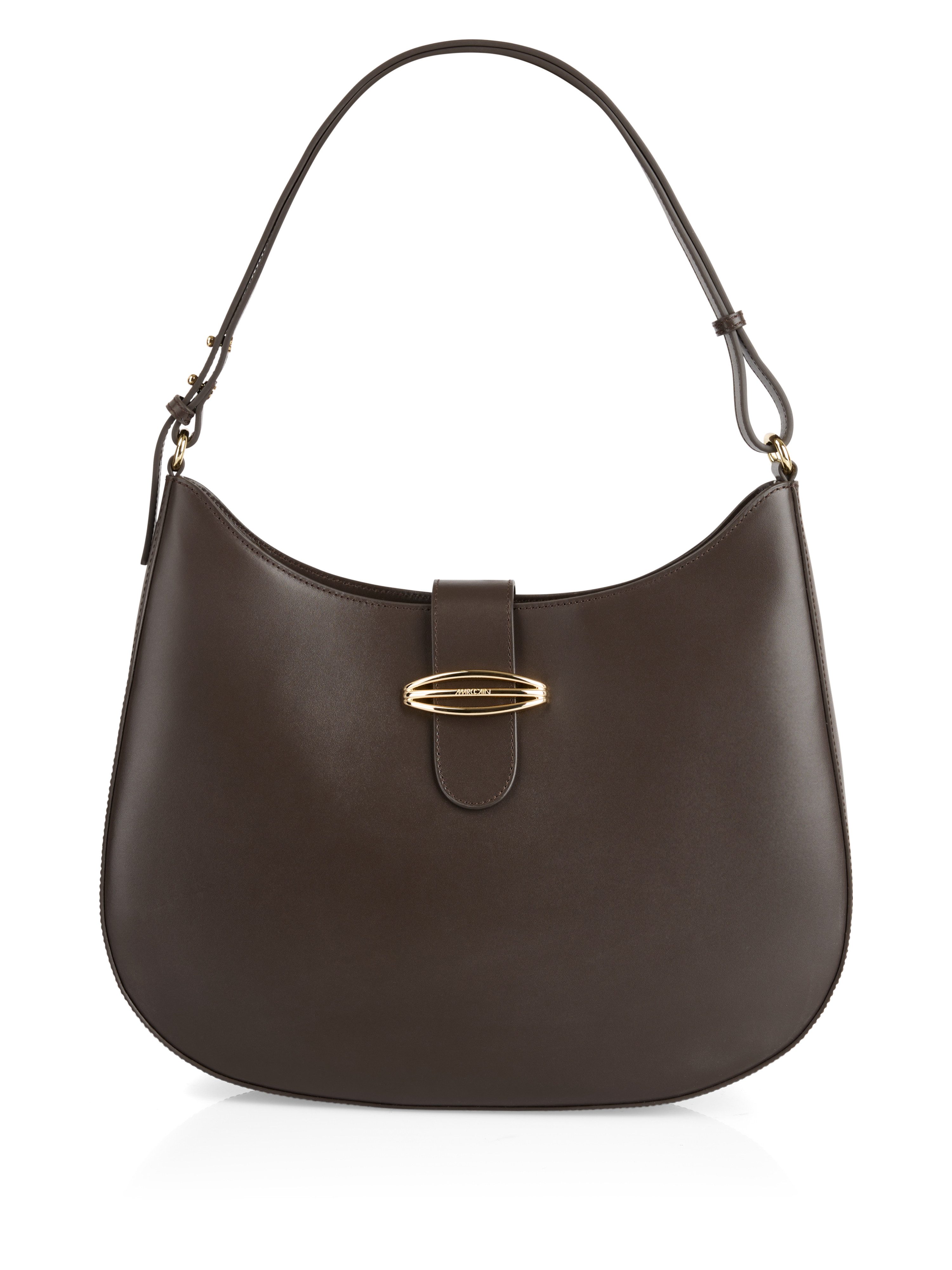 Marc Cain Hobo, Damen Schultertasche mit edlem Schmuckelement