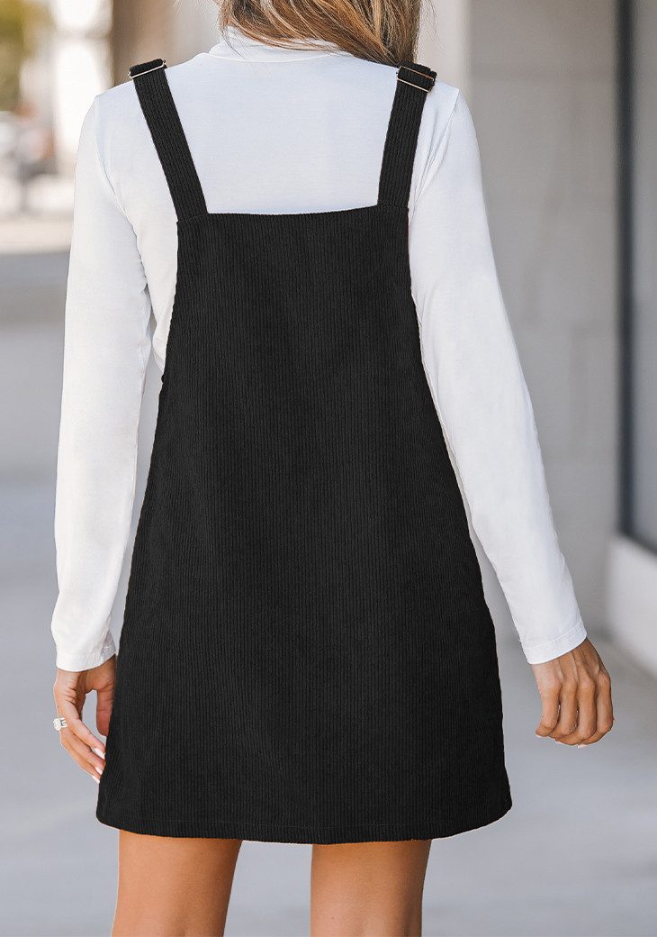 Cupshe Minikleid Corduroy-Fronttasche mit V-Ausschnitt